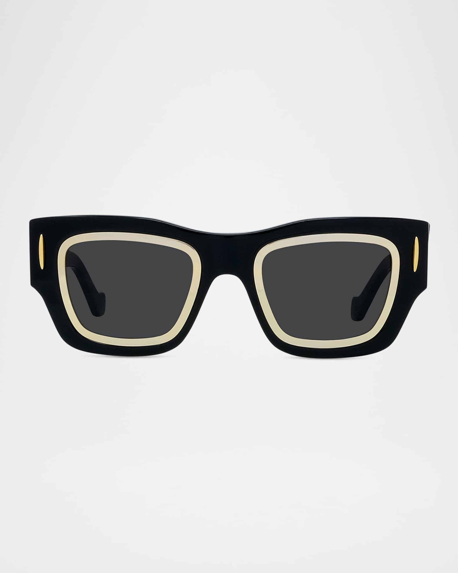 【関税込み】LOEWE \"Square Slim\" sunglasses 0400022741814_SHINYBLACKSMOKE?