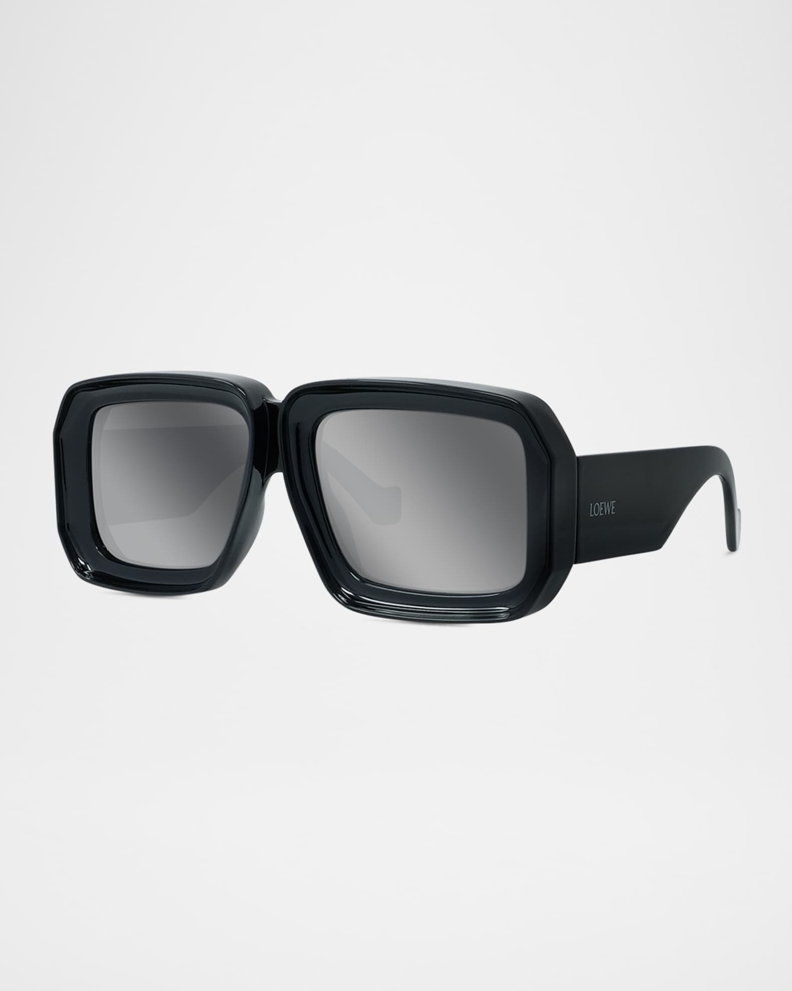 Loewe Signature Square Mirrored Sunglasses | Neiman Marcus