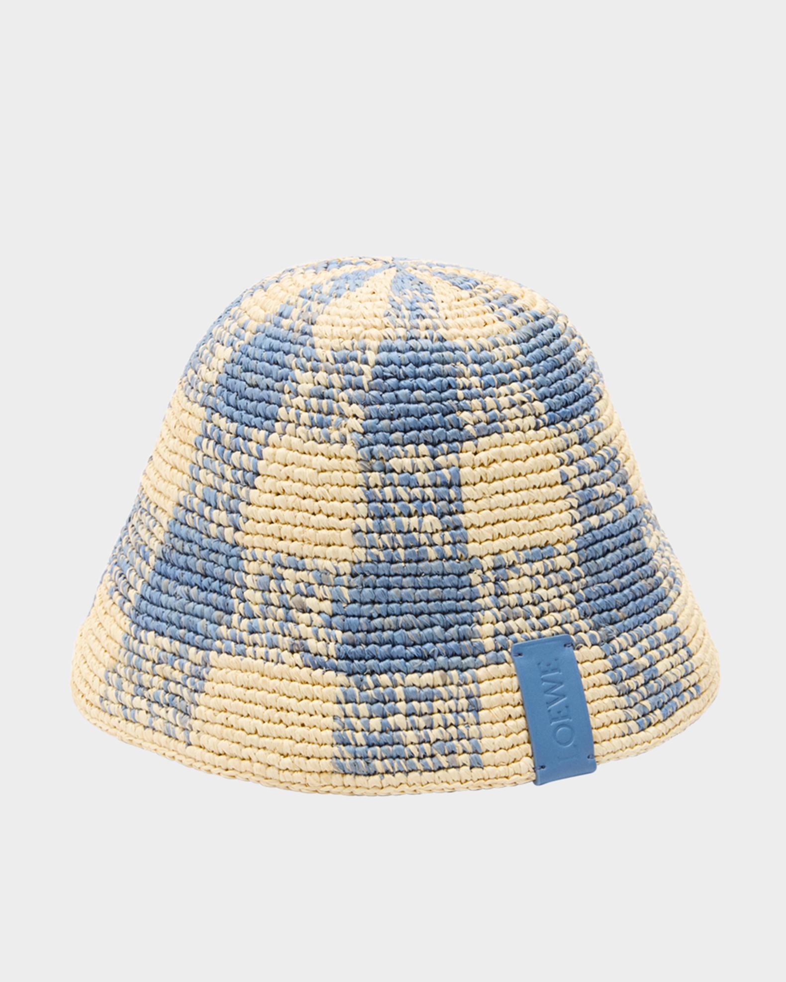 Loewe Beige & Light Blue Crochet Bucket Hat Loewe Fisherman Hat - Sand | Editorialist main image 4
