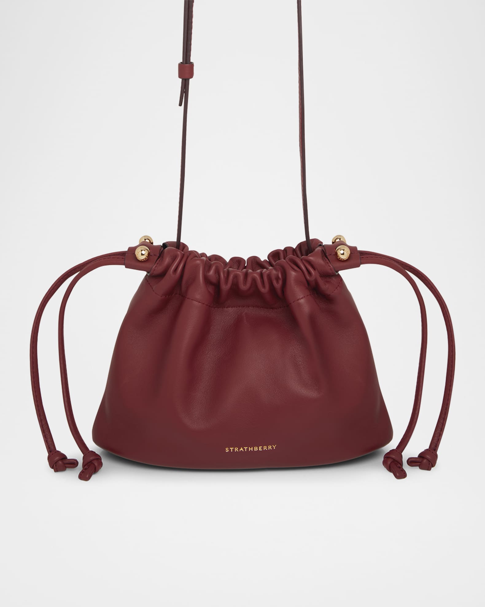 Charlotte Drawstring Nappa Leather Crossbody Bag 0