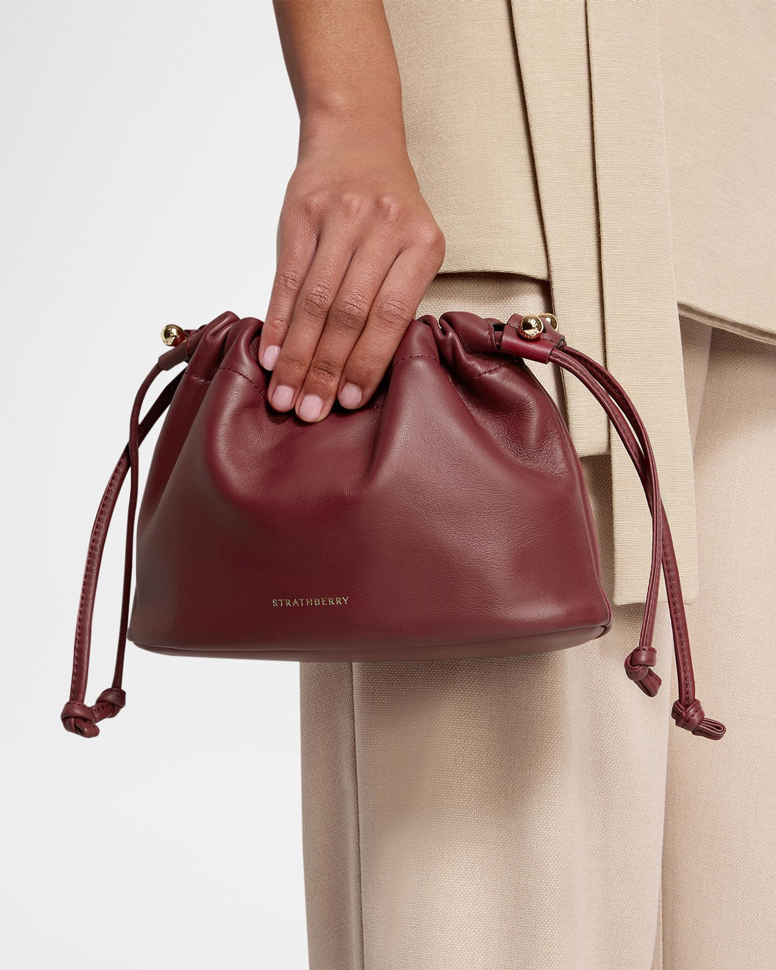 STRATHBERRY Charlotte Drawstring Nappa Leather Crossbody Bag | Neiman ...
