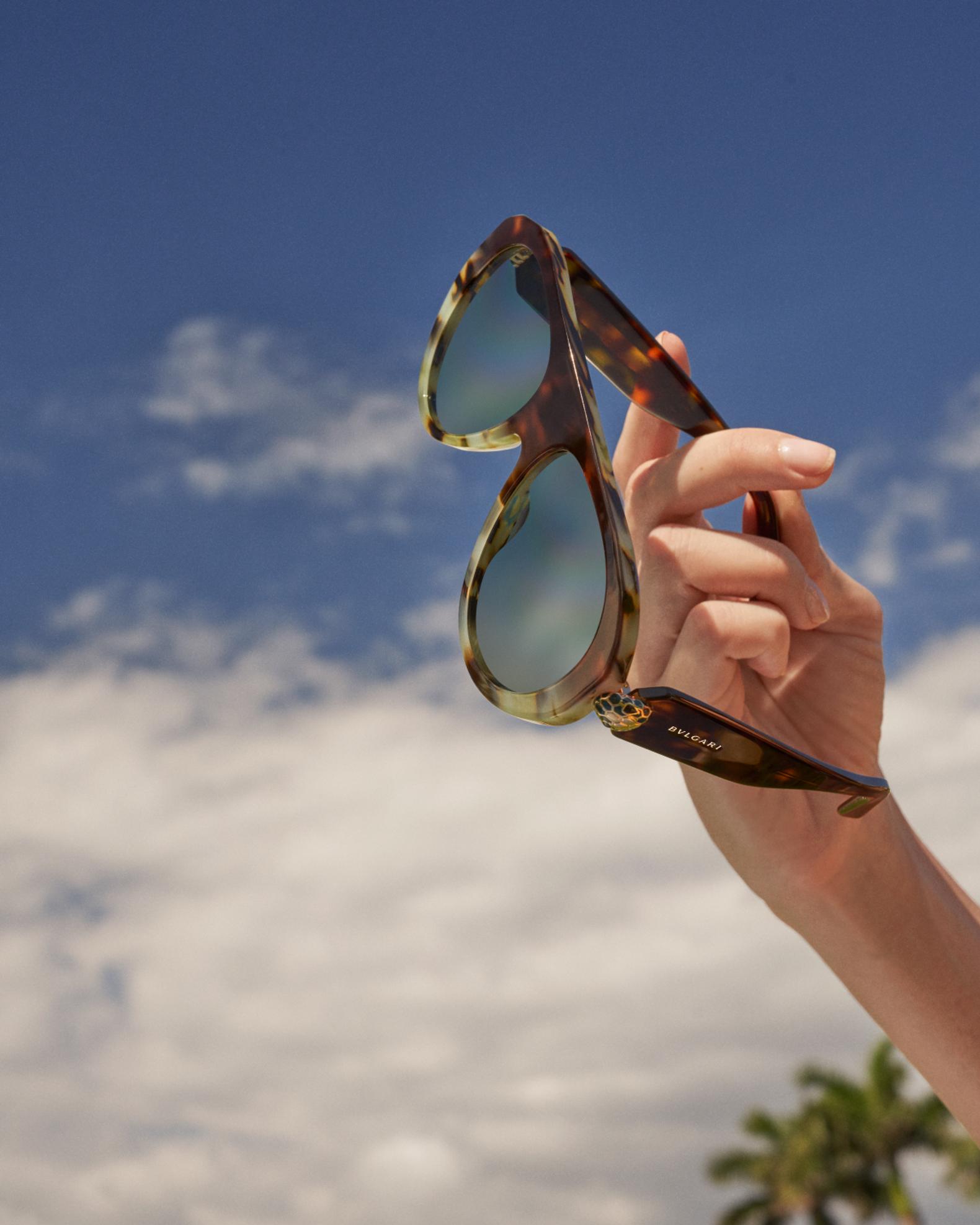 BVLGARI Serpenti Forever Acetate Aviator Sunglasses | Neiman Marcus