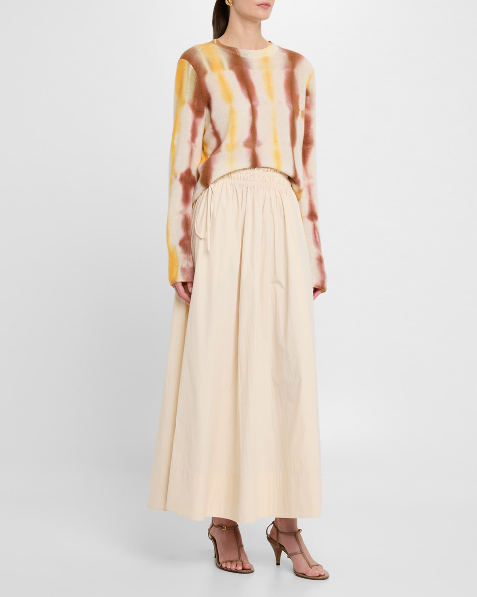 Ruched A-Line Maxi Skirt 1