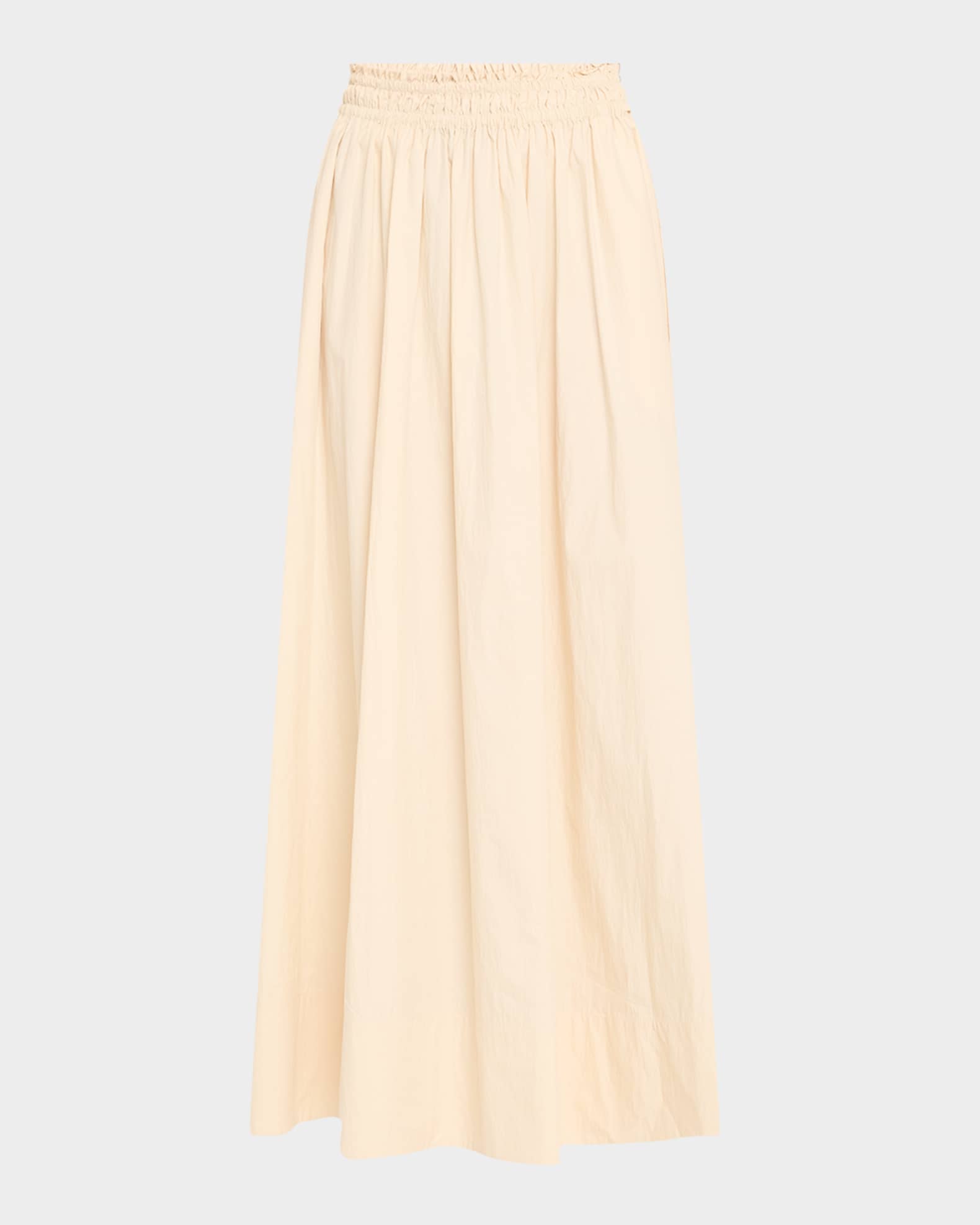 Ruched A-Line Maxi Skirt 0