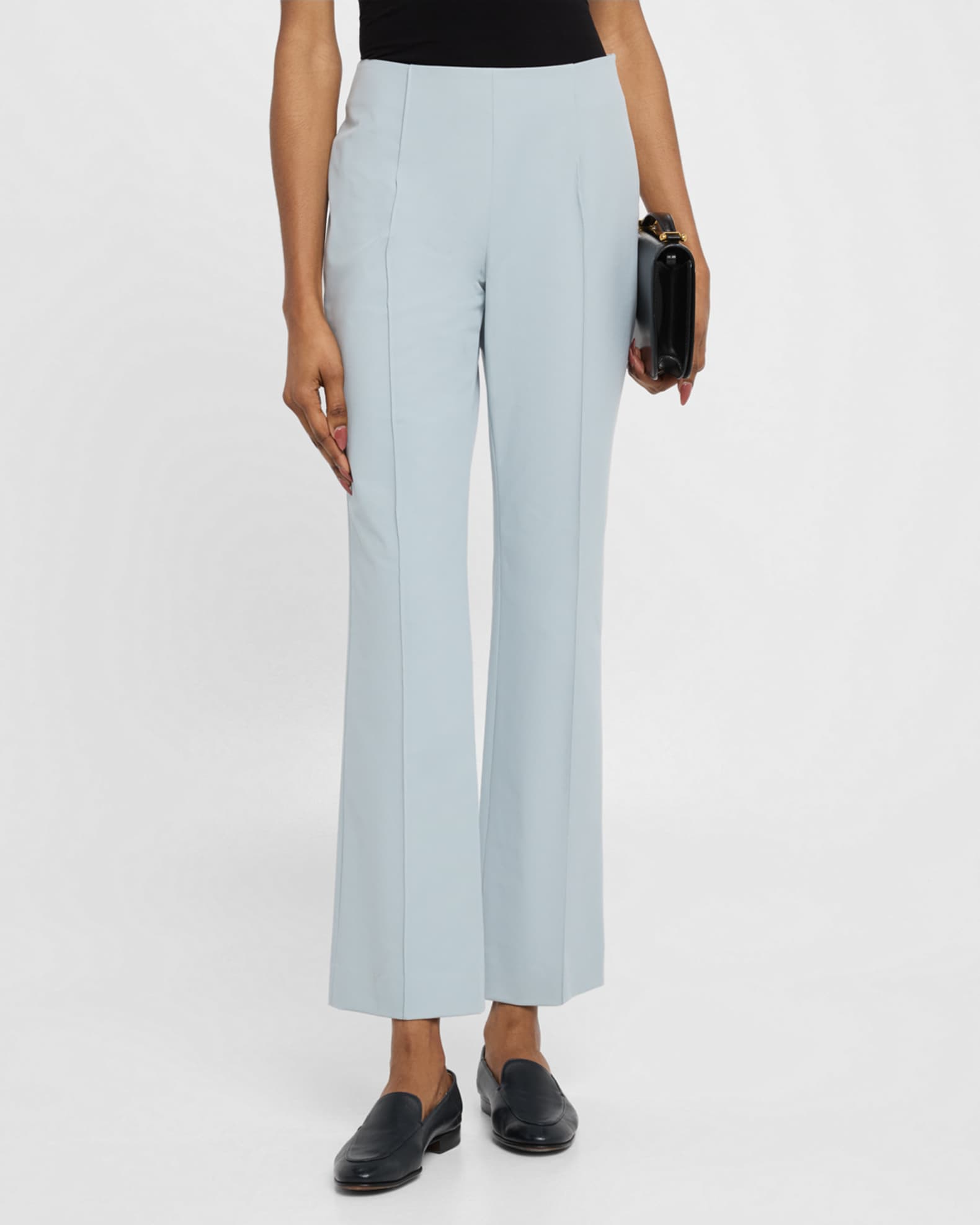 Lafayette 148 New York Vesey Seamed Flare-Leg Crop Pants | Neiman  display picture 1