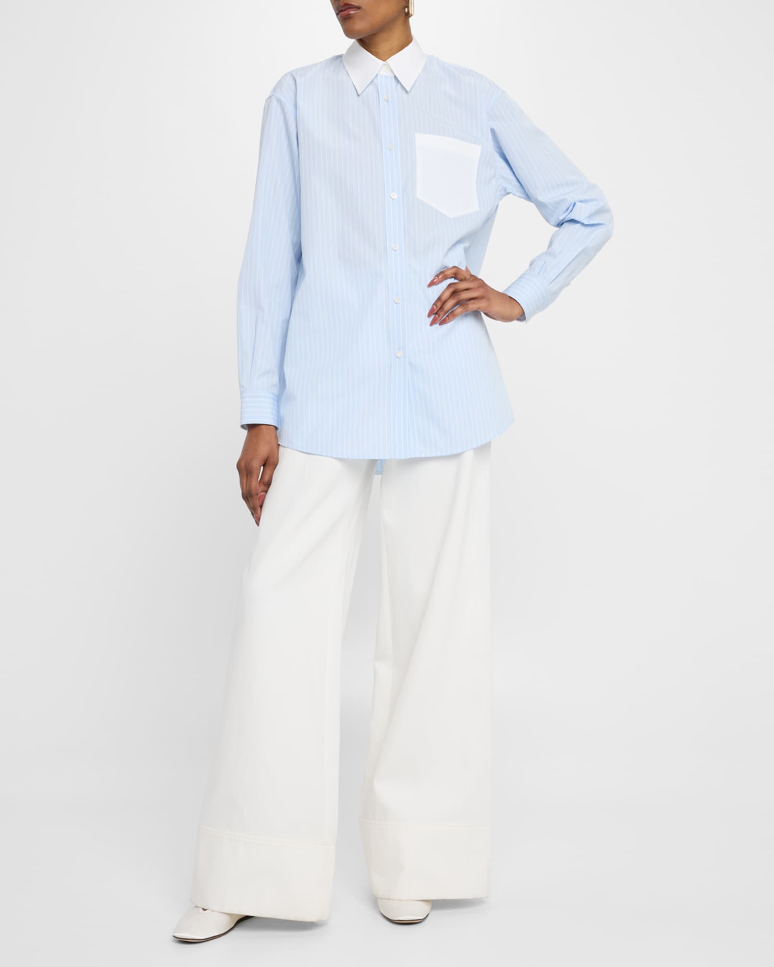Charles Wide-Leg Twill Pants 1