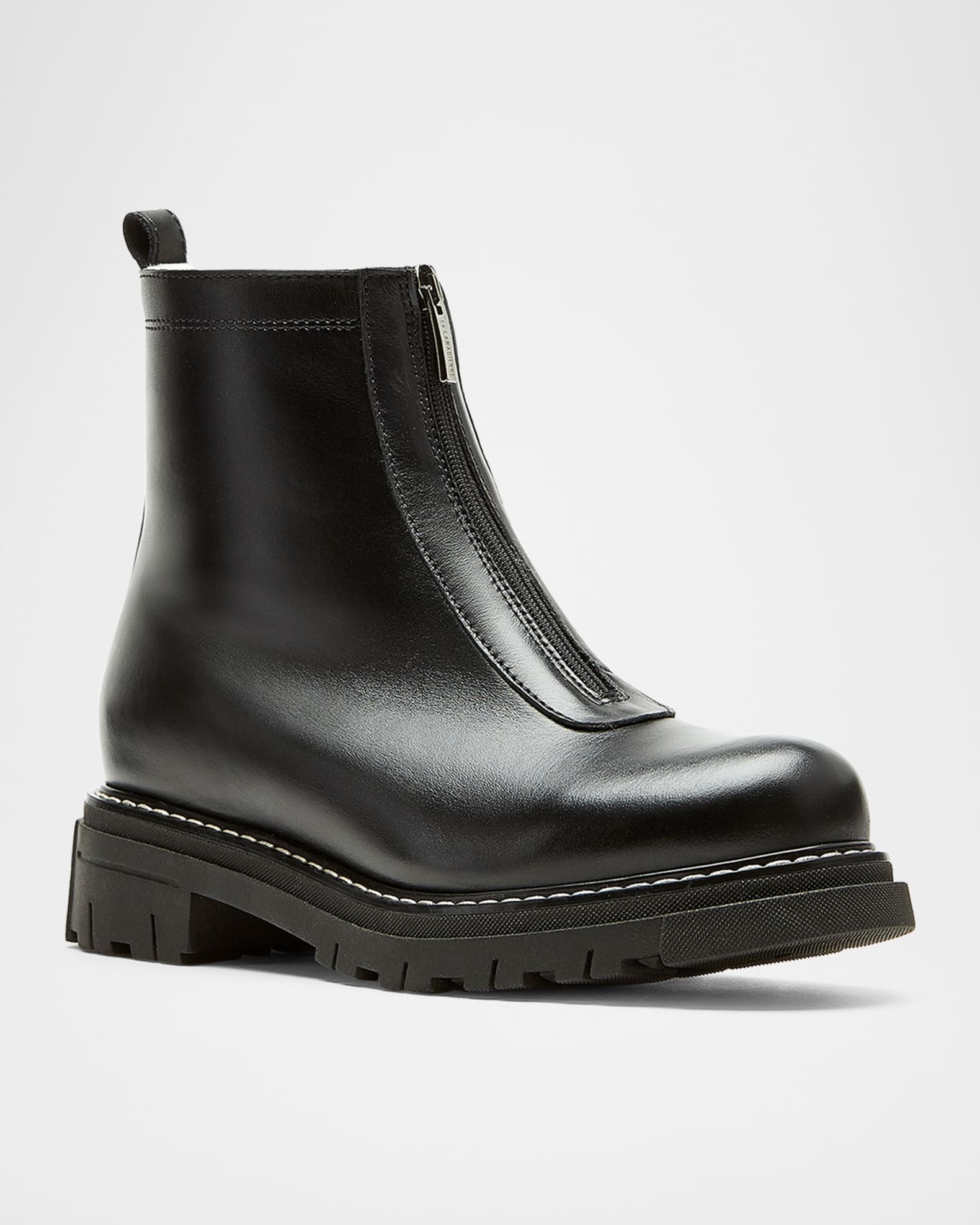 Delta Shearling-Lined Leather Booties 1