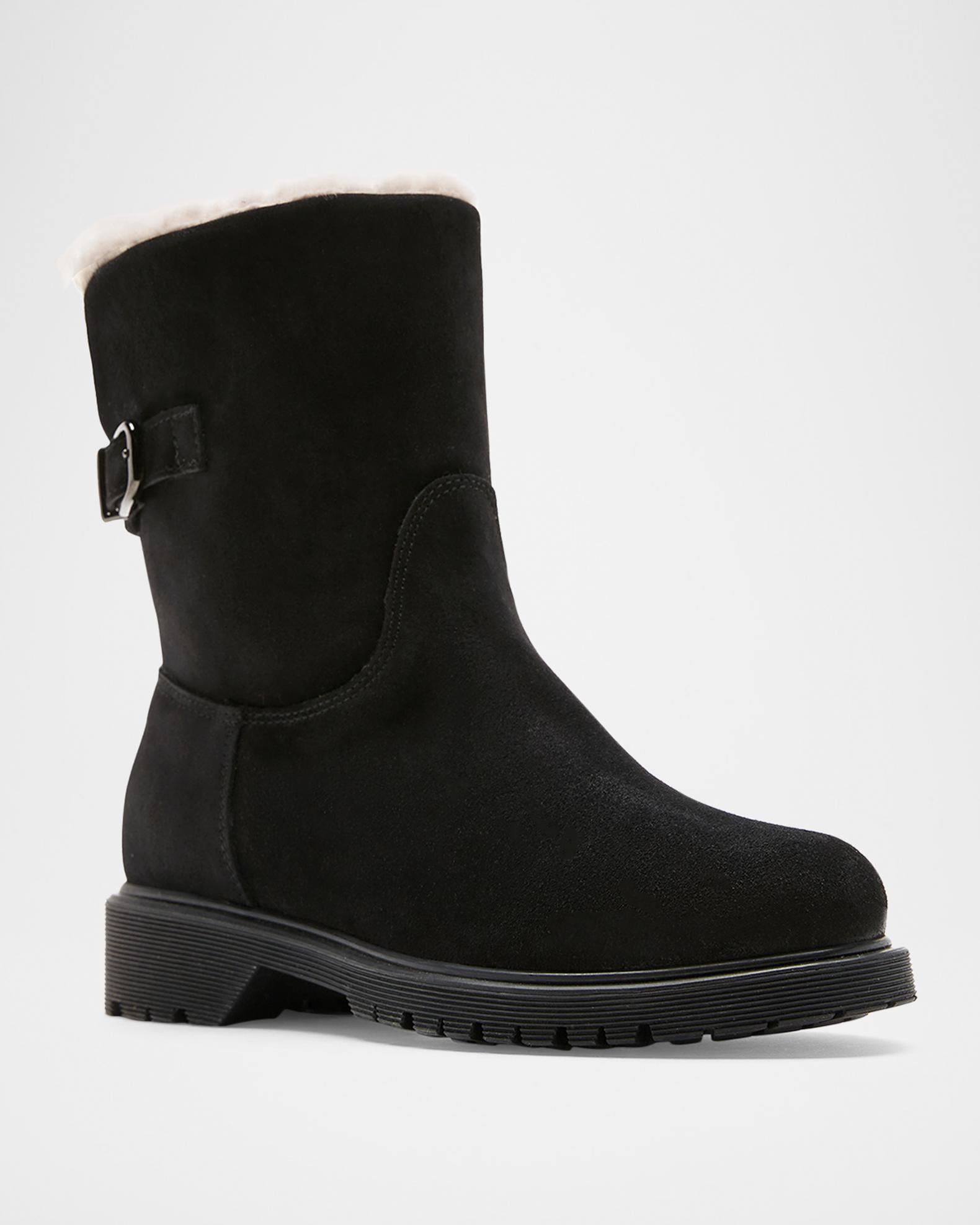 La Canadienne made in Italy suede shoes in beautiful green color!! La Canadienne Selina Waterproof Suede Booties | Neiman Marcus main image 2