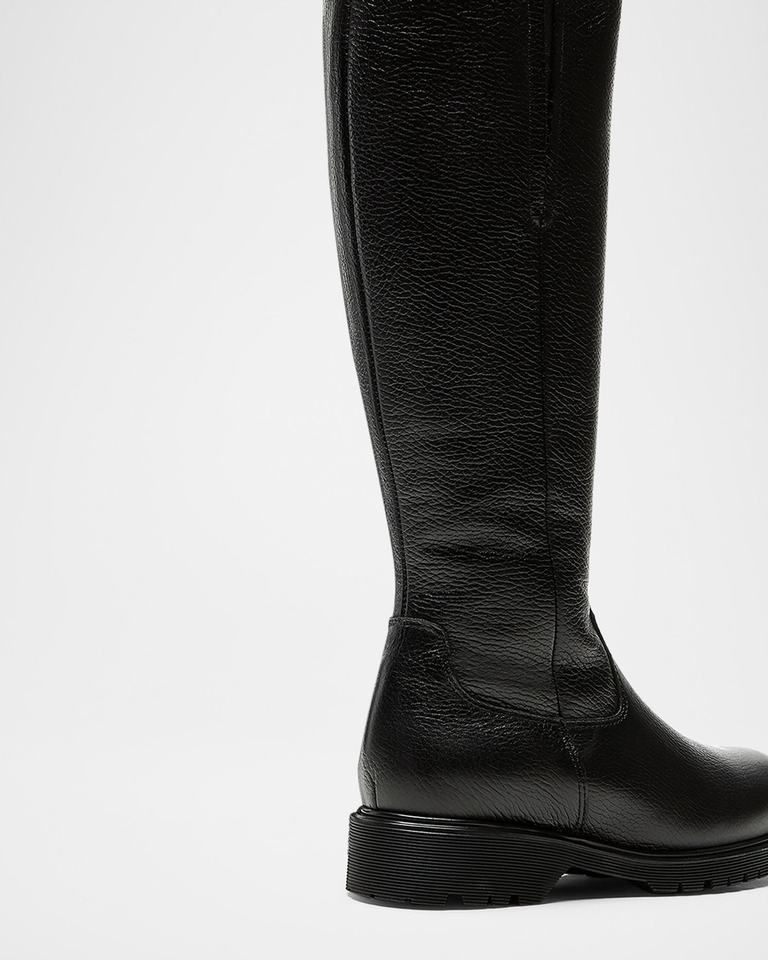 La Canadienne Harry Shearling-Lined Pebbled Leather Knee-High Boots ...