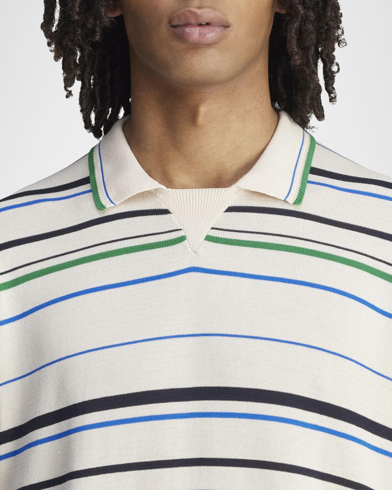 adidas x Wales Bonner Men's Stripe Knit Polo Shirt | Neiman Marcus