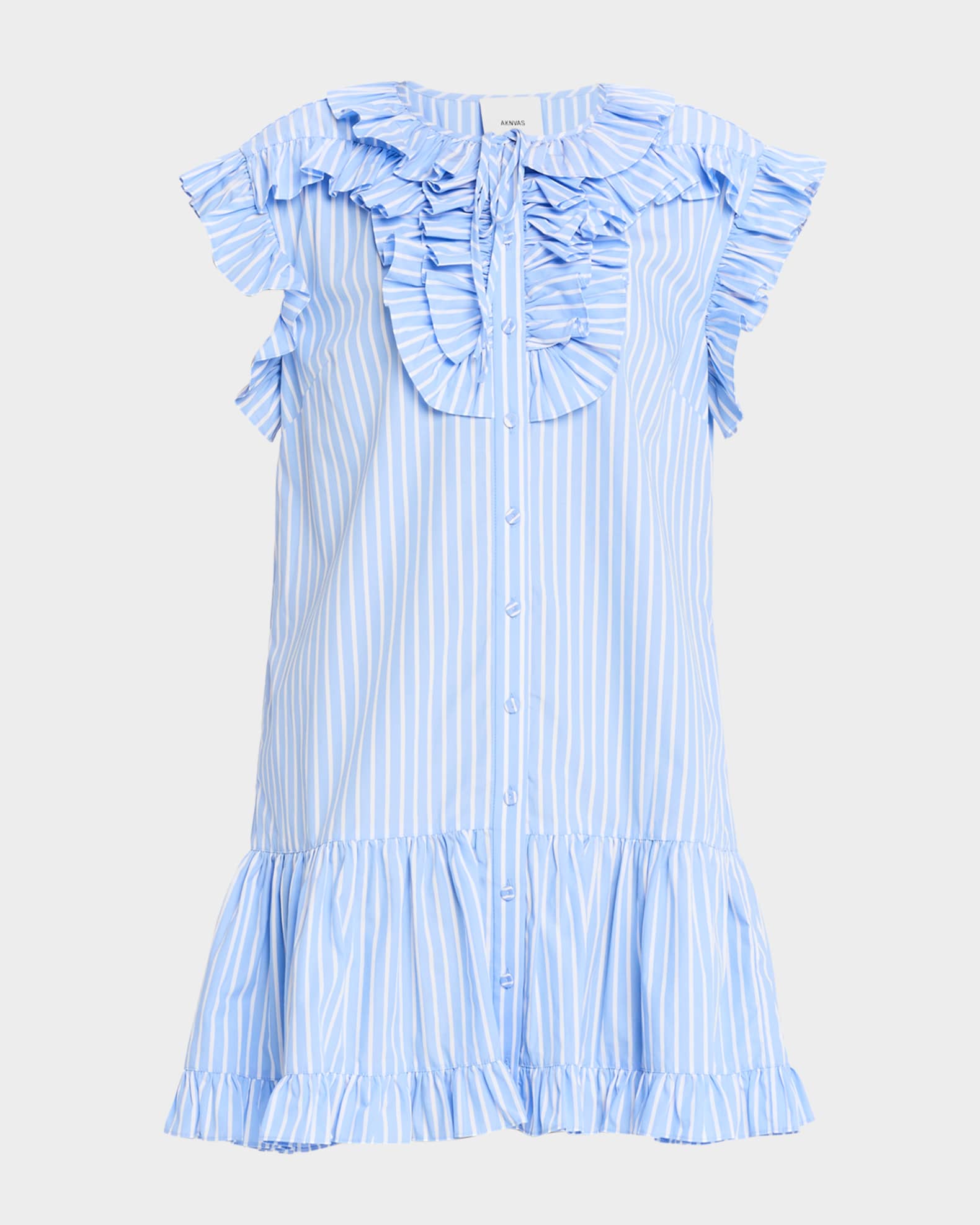 Maya Pinstripe Cotton Poplin Tunic Dress 0