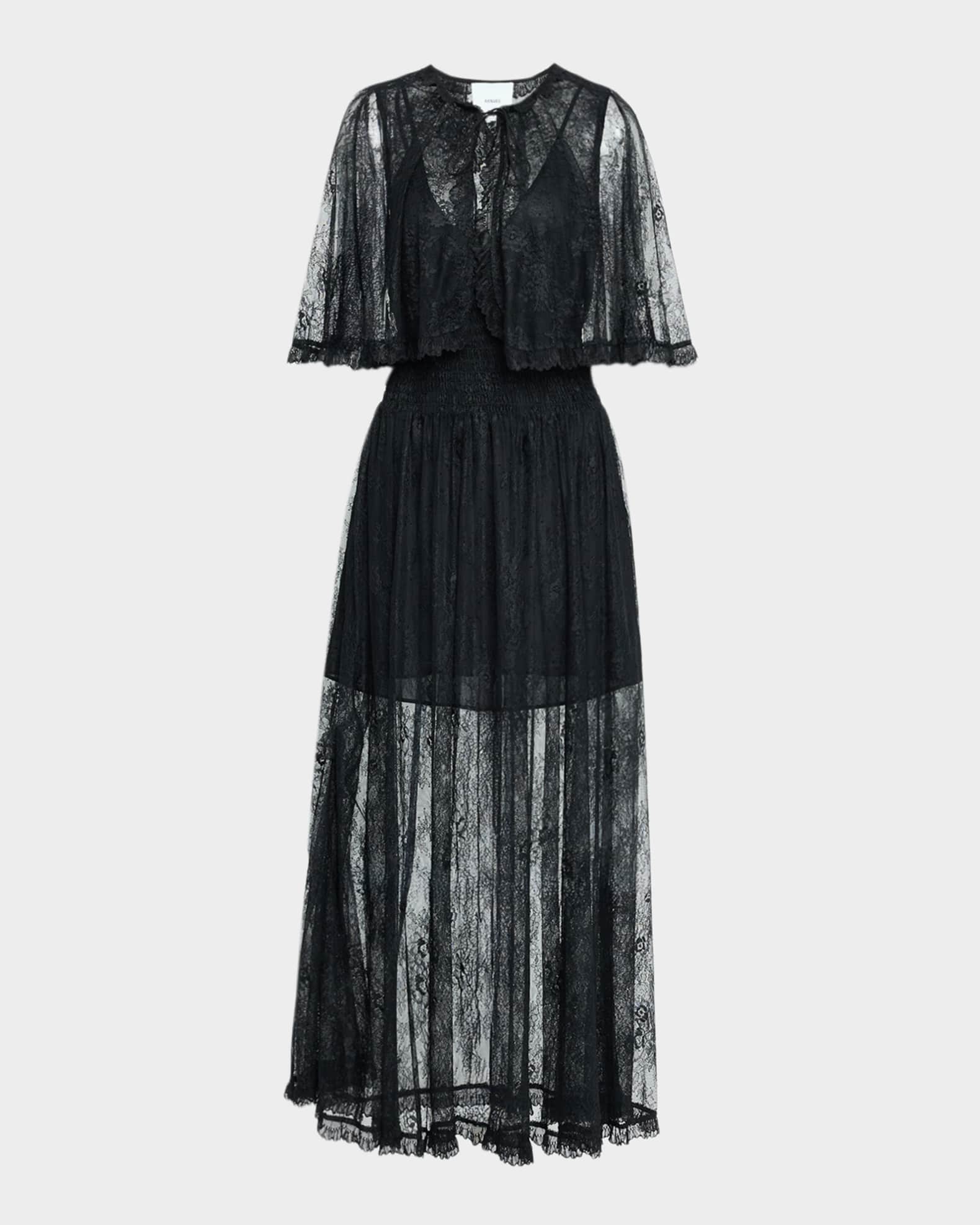 Tissy Lace Cape Gown 0