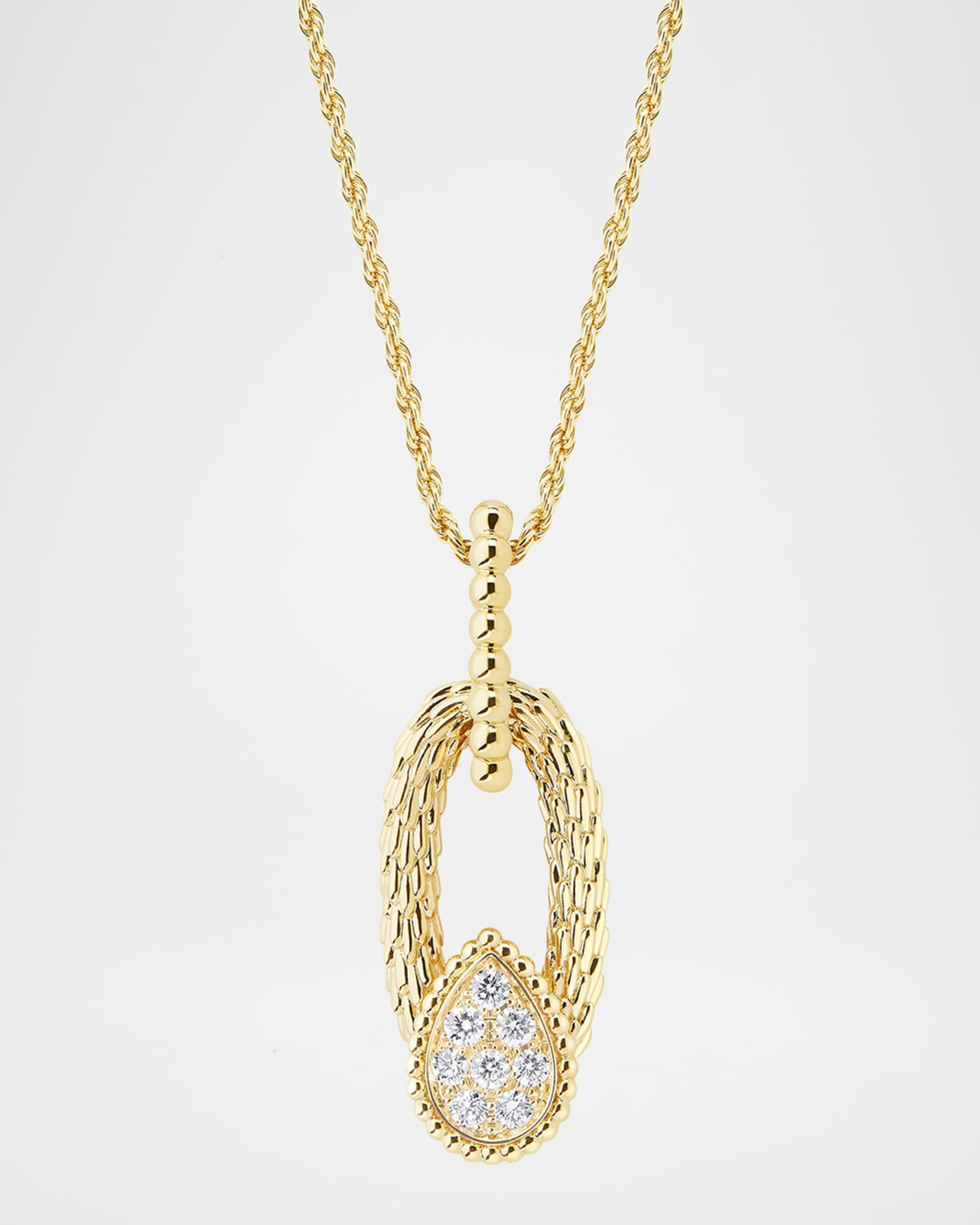 Serpent Boheme Vintage 18K Yellow Gold Diamond Pendant Necklace, 20"L 1