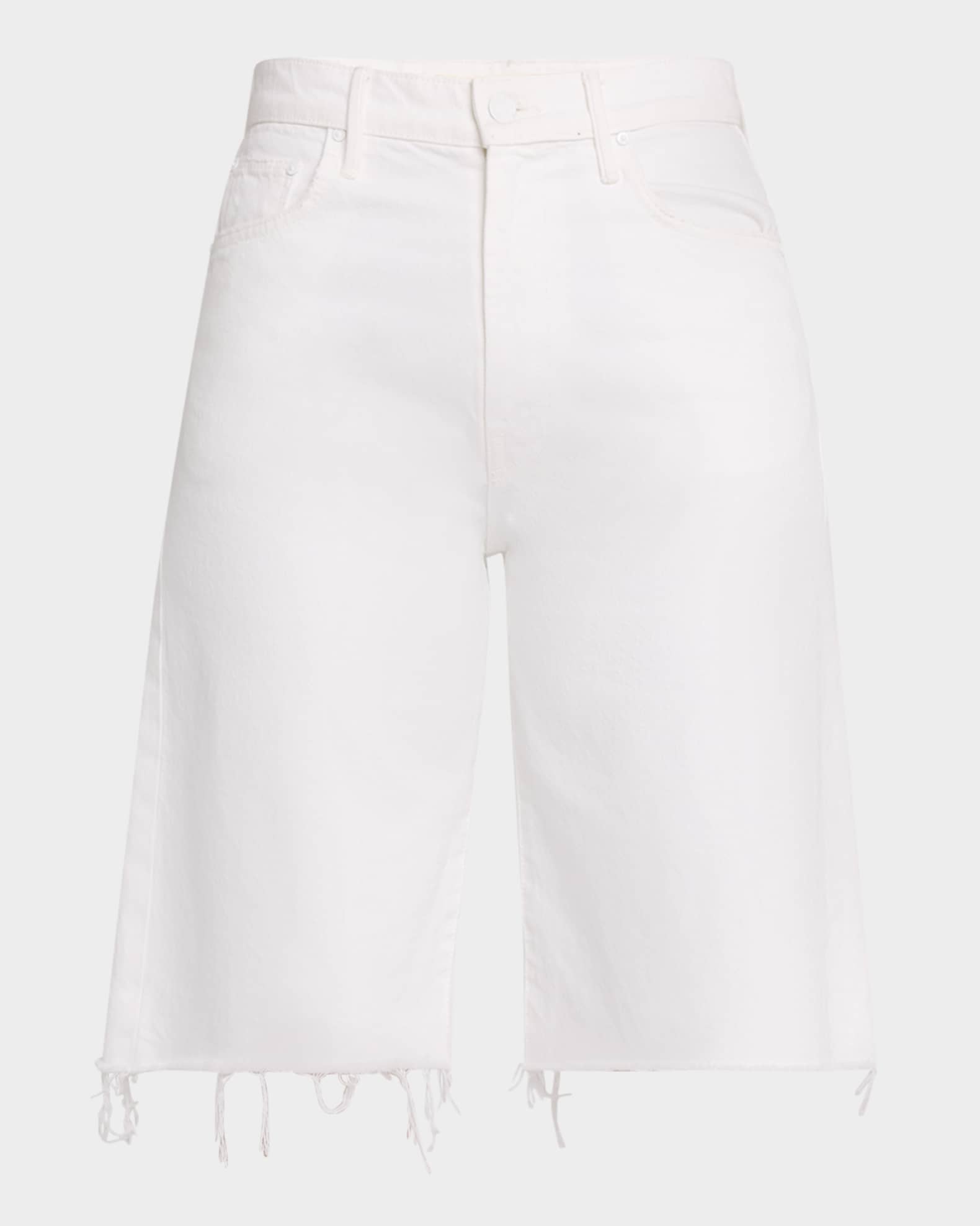 The Maven Bermuda Fray Denim Shorts 0