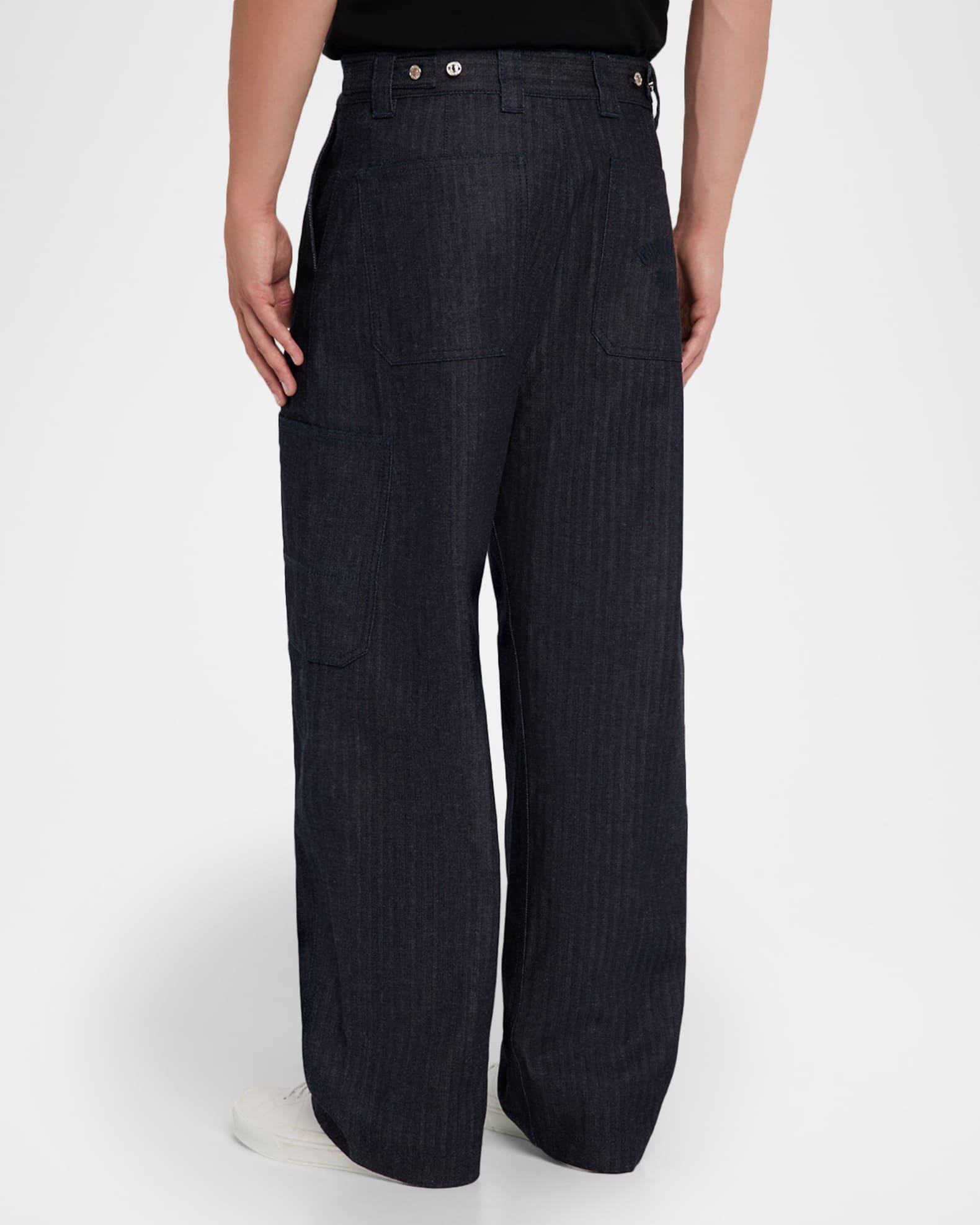 【関税＆送料込み】Givenchy Cargo Denim Cotton Jeans Givenchy Men's Denim Wide-Leg Cargo Pants | Neiman Marcus