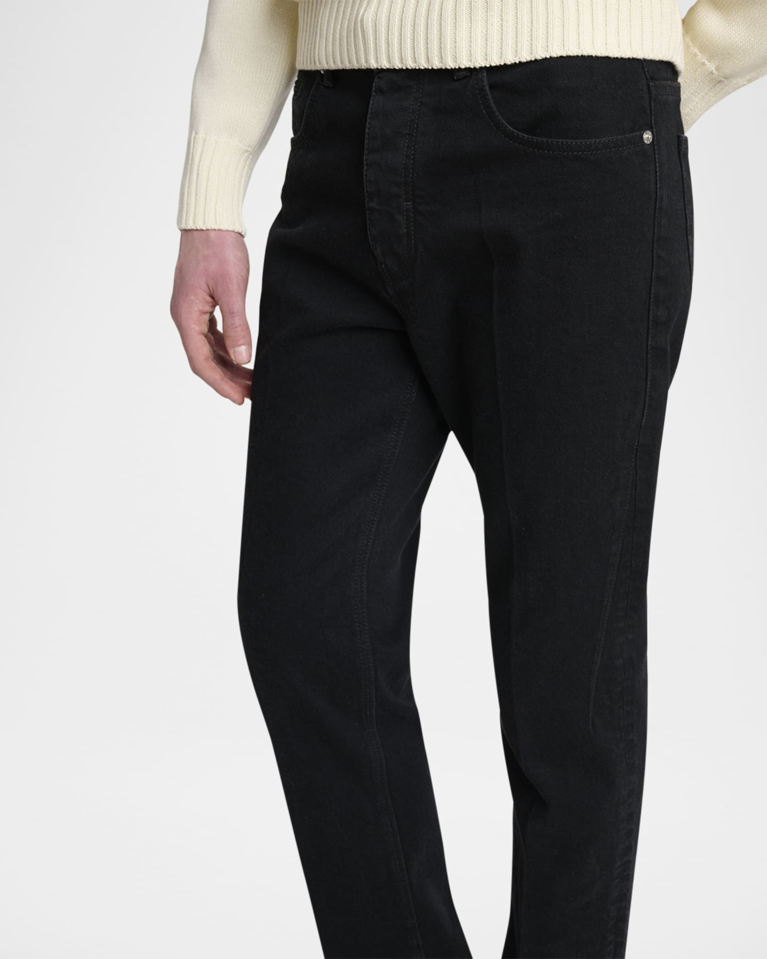 Givenchy Men's Straight-Fit Black Denim Jeans | Neiman Marcus