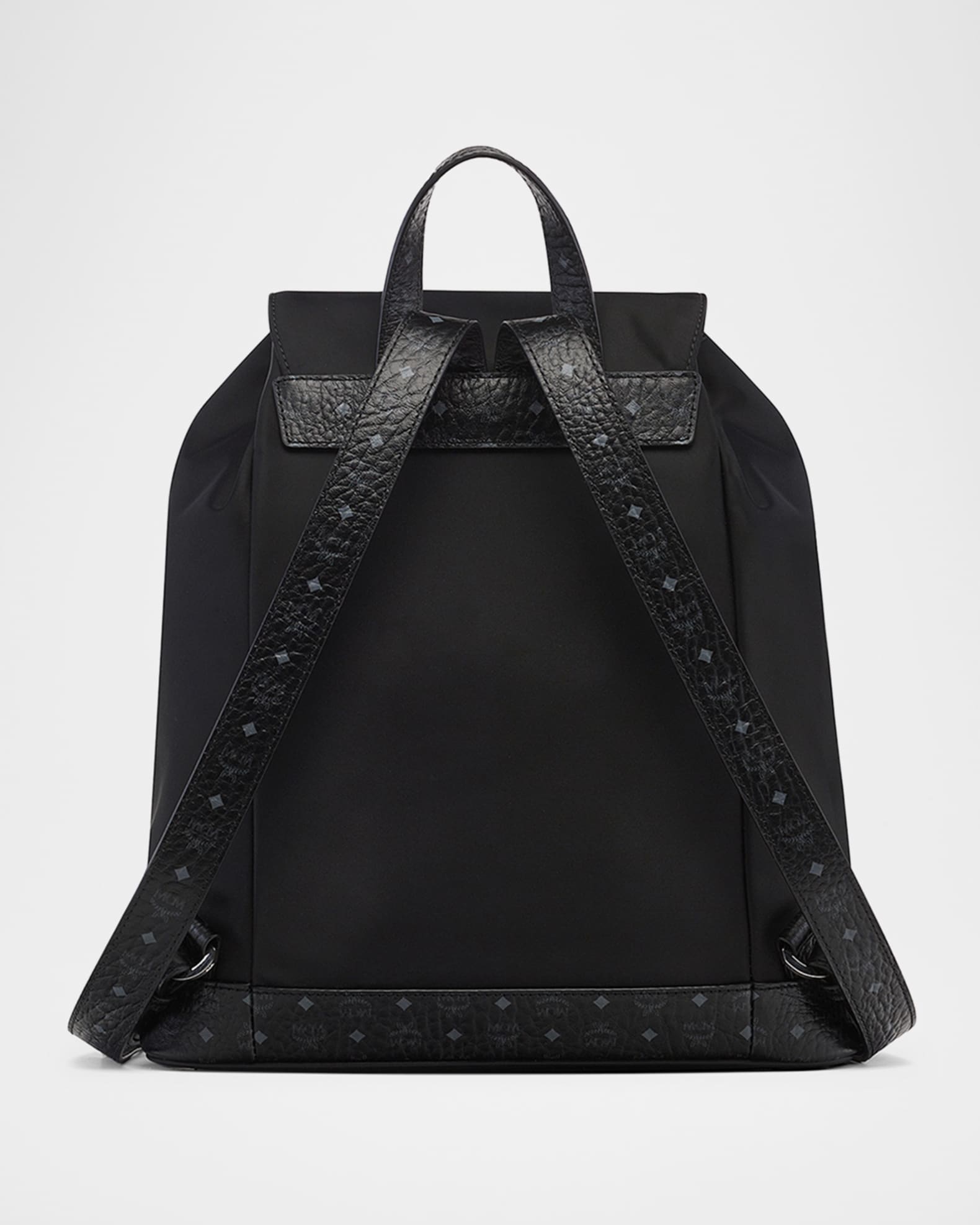 Aren Leather-Trim Nylon Drawstring Backpack 1