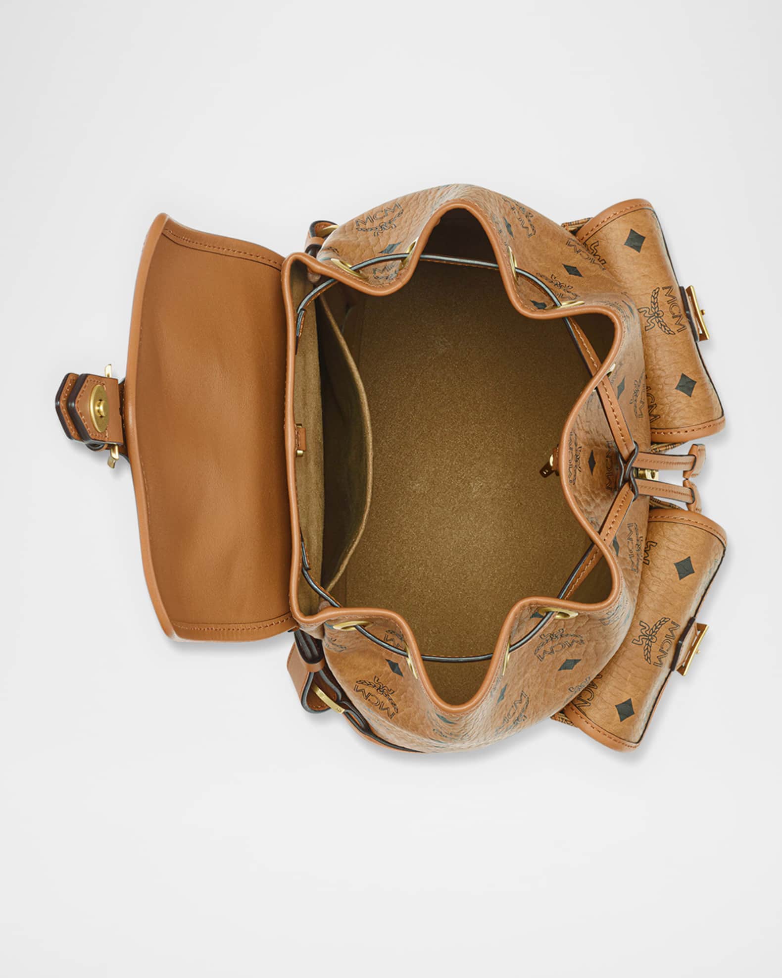 MCM Aren Small Visetos Backpack | Neiman Marcus