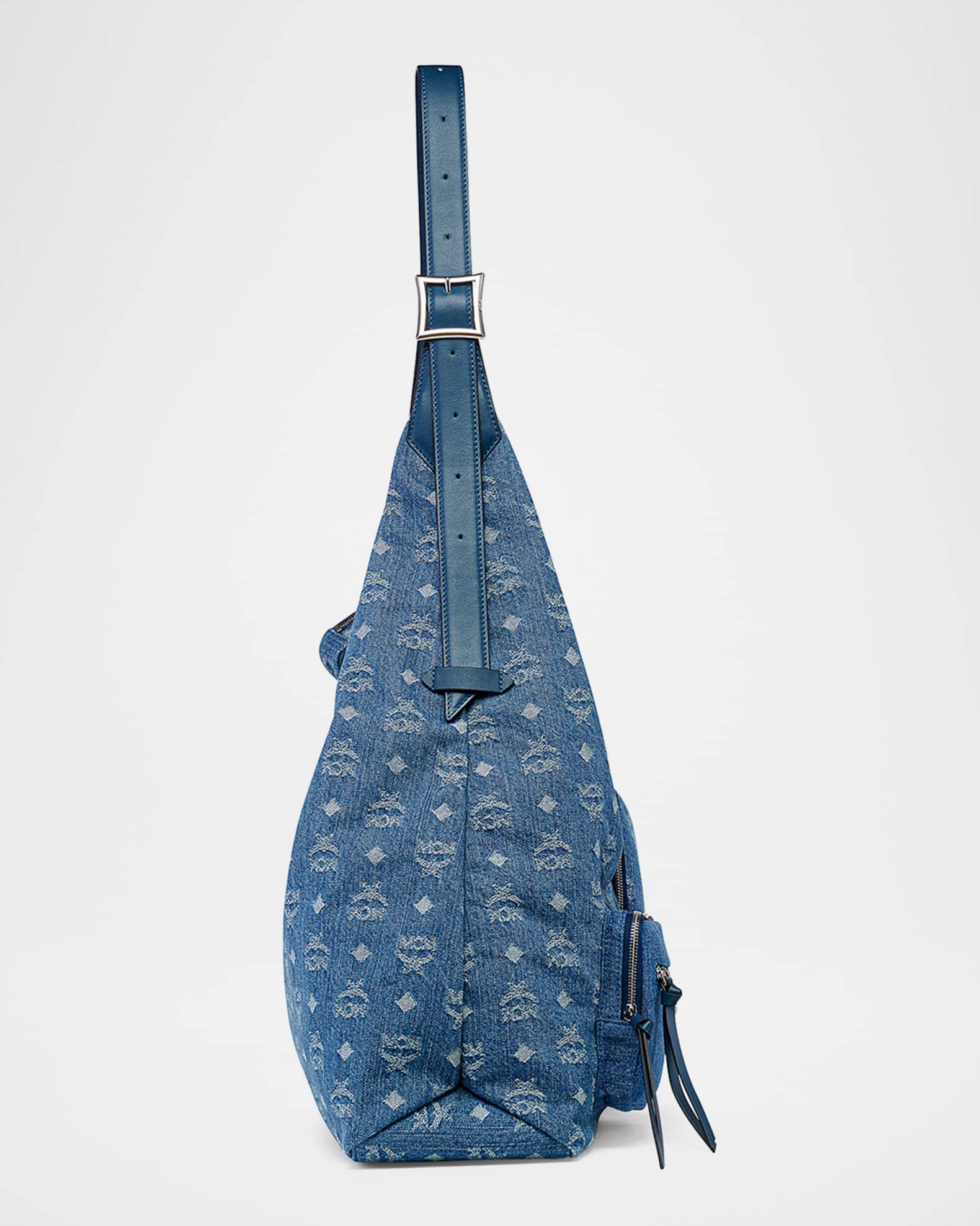 バッグ MCM denim leather one shoulder bag MCM Aren XL Visetos Denim Shoulder Bag | Neiman Marcus