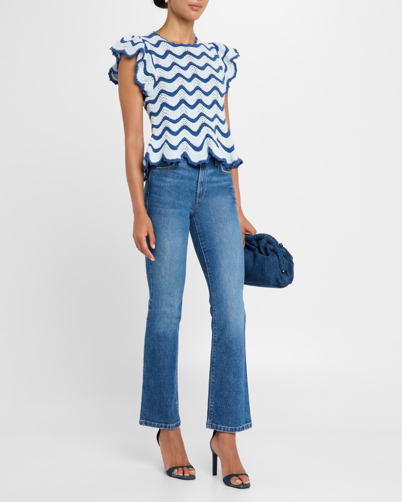 Coen Crochet Flutter-Sleeve Top 1