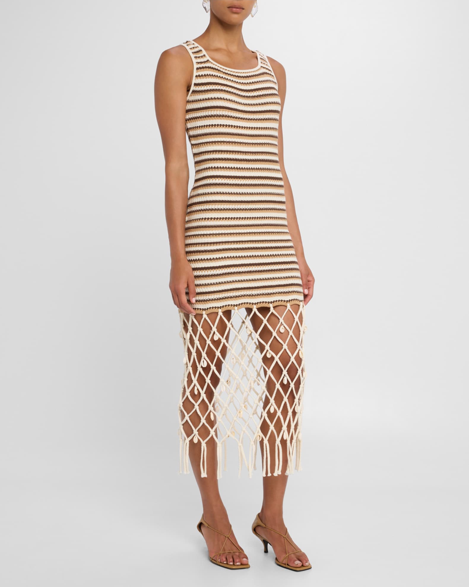 Nastia Crochet-Knit Midi Dress 1