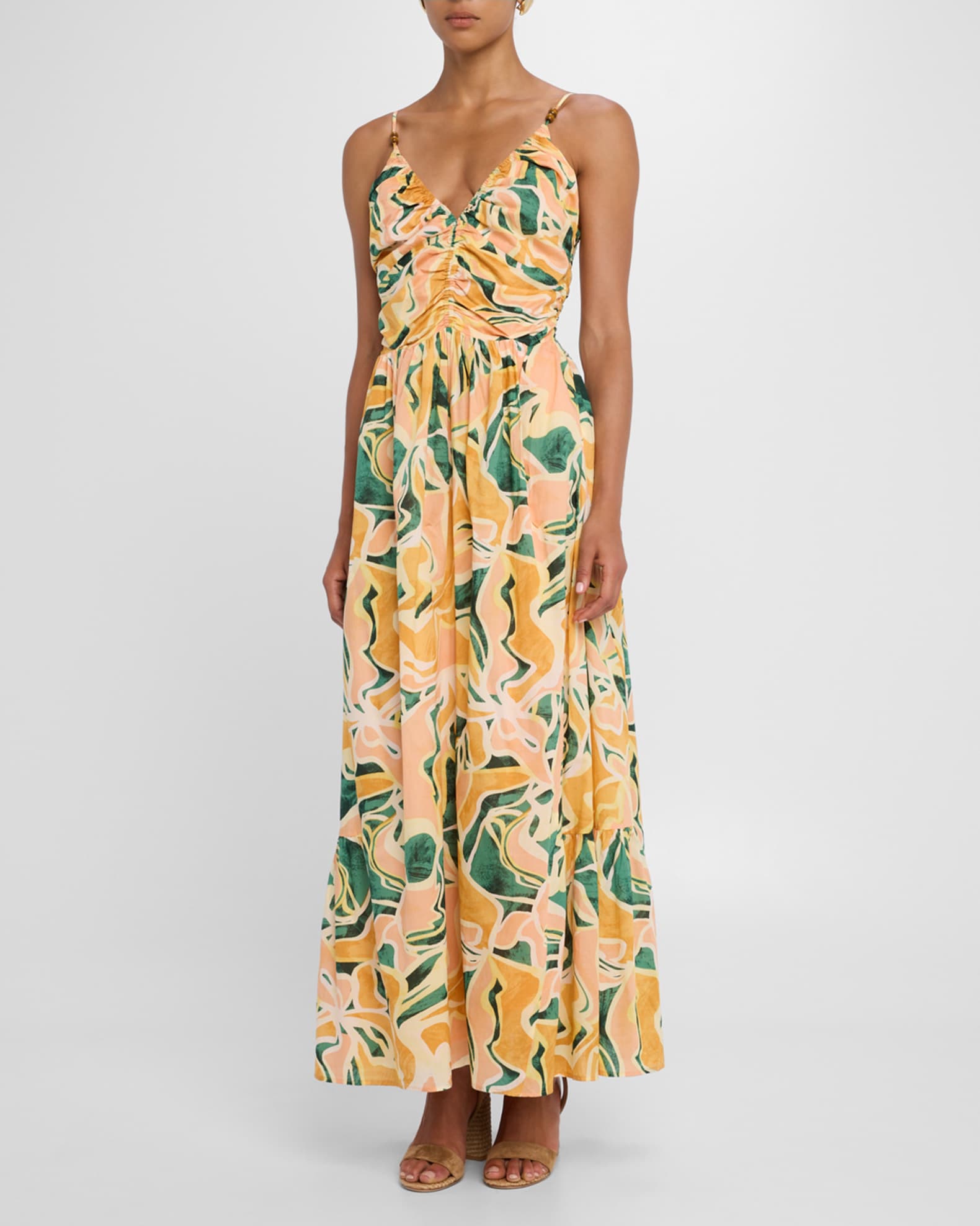 Palm Cotton Midi Dress 1