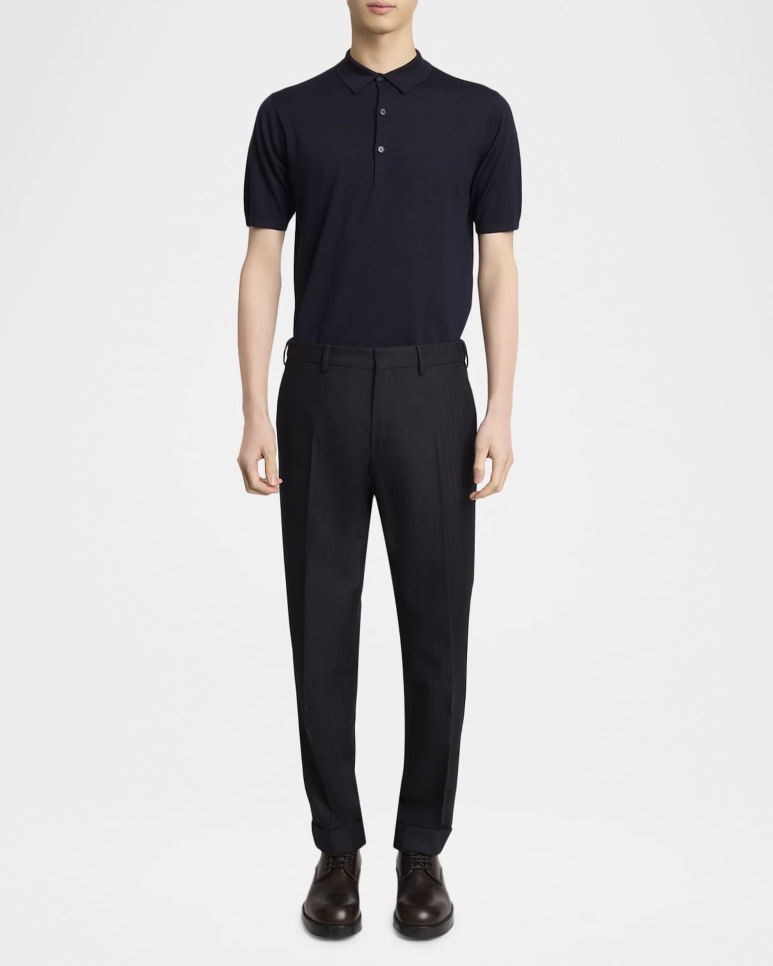 Dries Van Noten Men's Philip Herringbone Wool Pants | Neiman Marcus