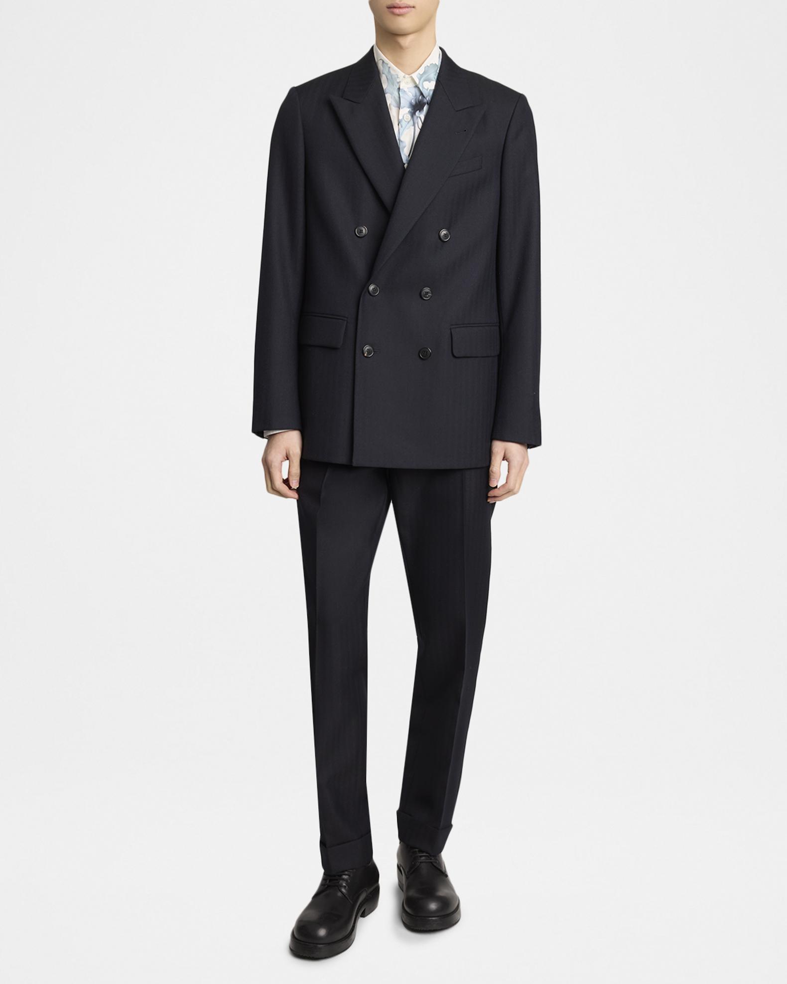 Dries Van Noten Men's Buforden Double-Breasted Wool Jacket