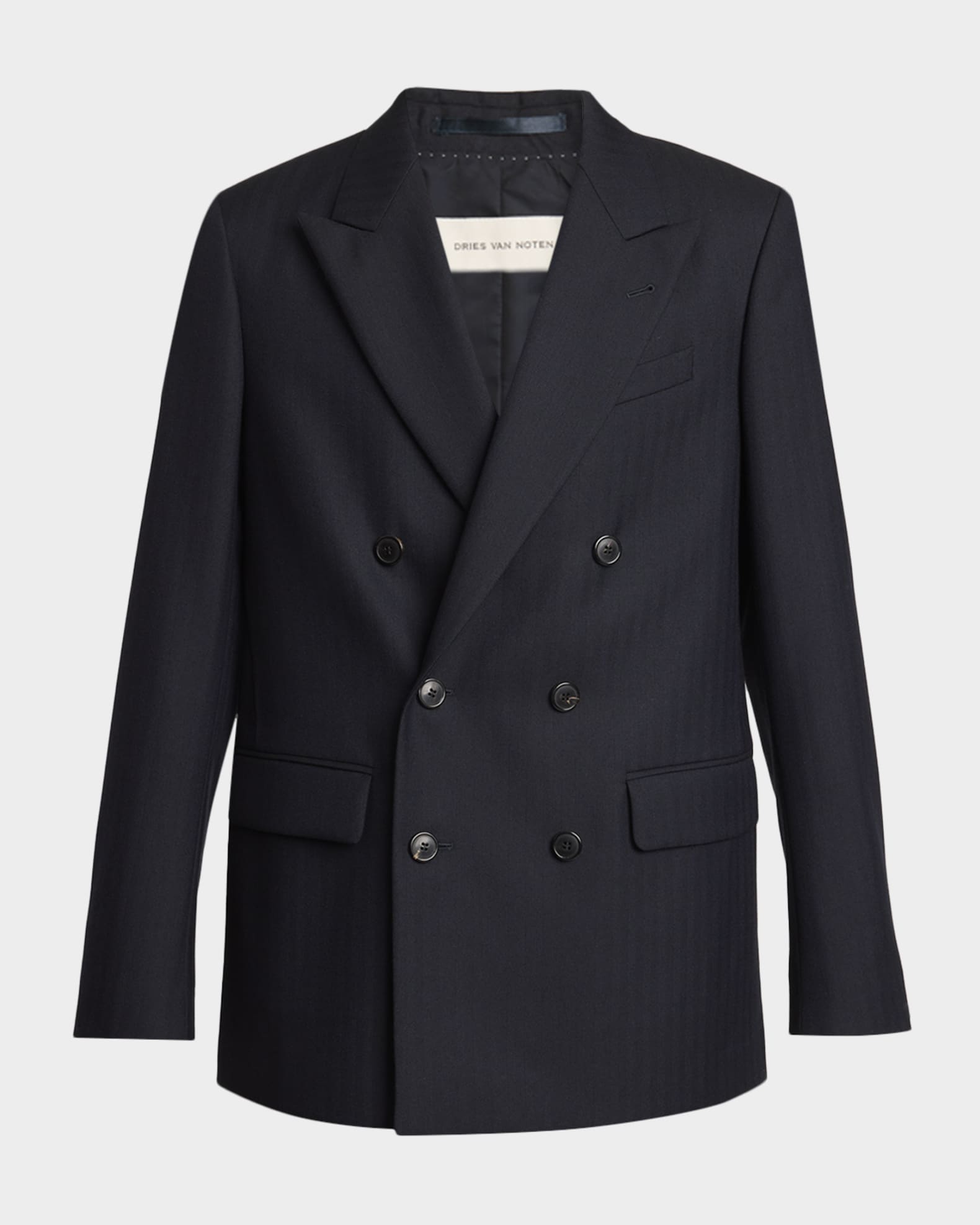 Dries Van Noten Men's Buforden Double-Breasted Wool Jacket