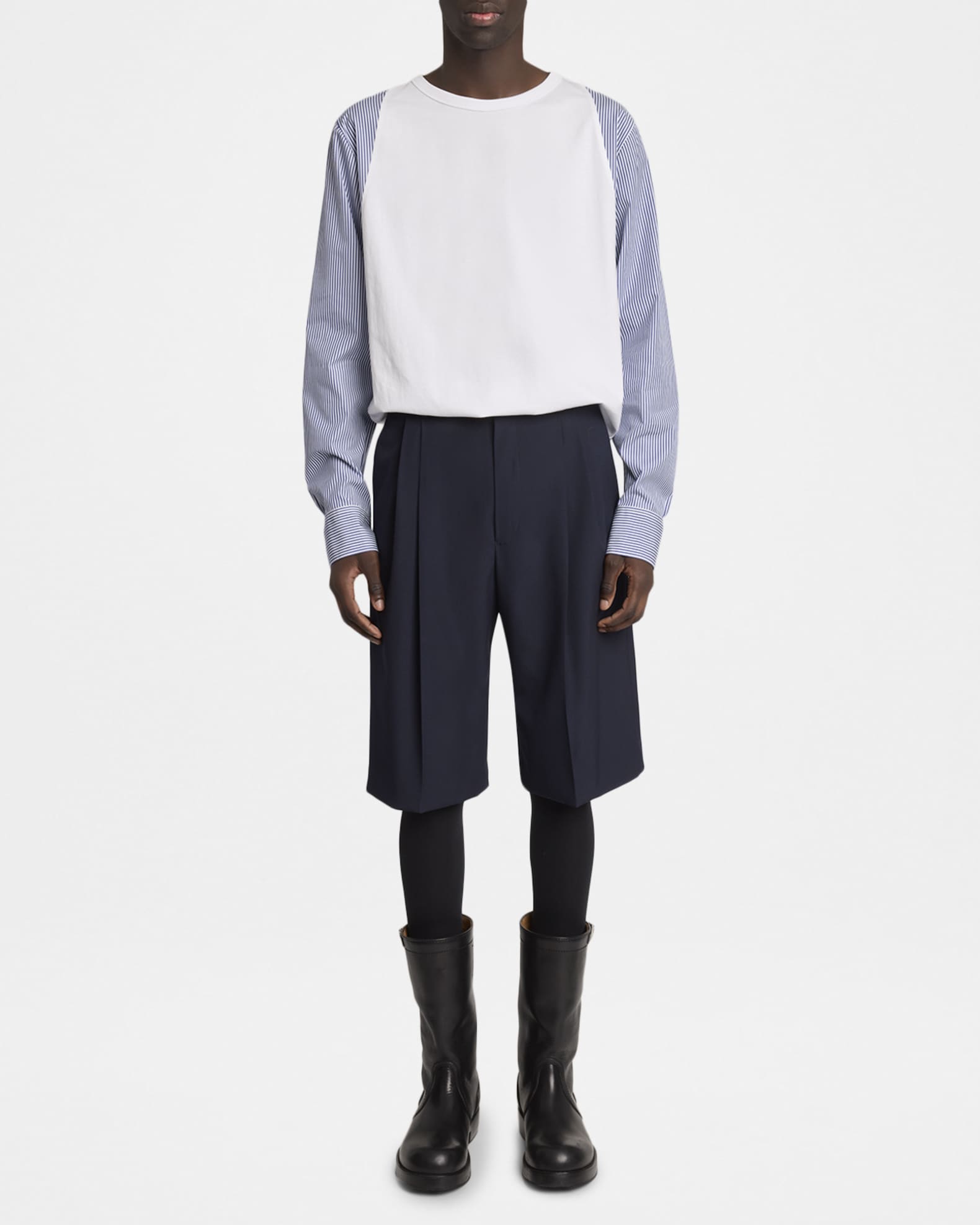 Dries Van Noten Men's Panrom Relaxed Fit Double-Pleated Shorts