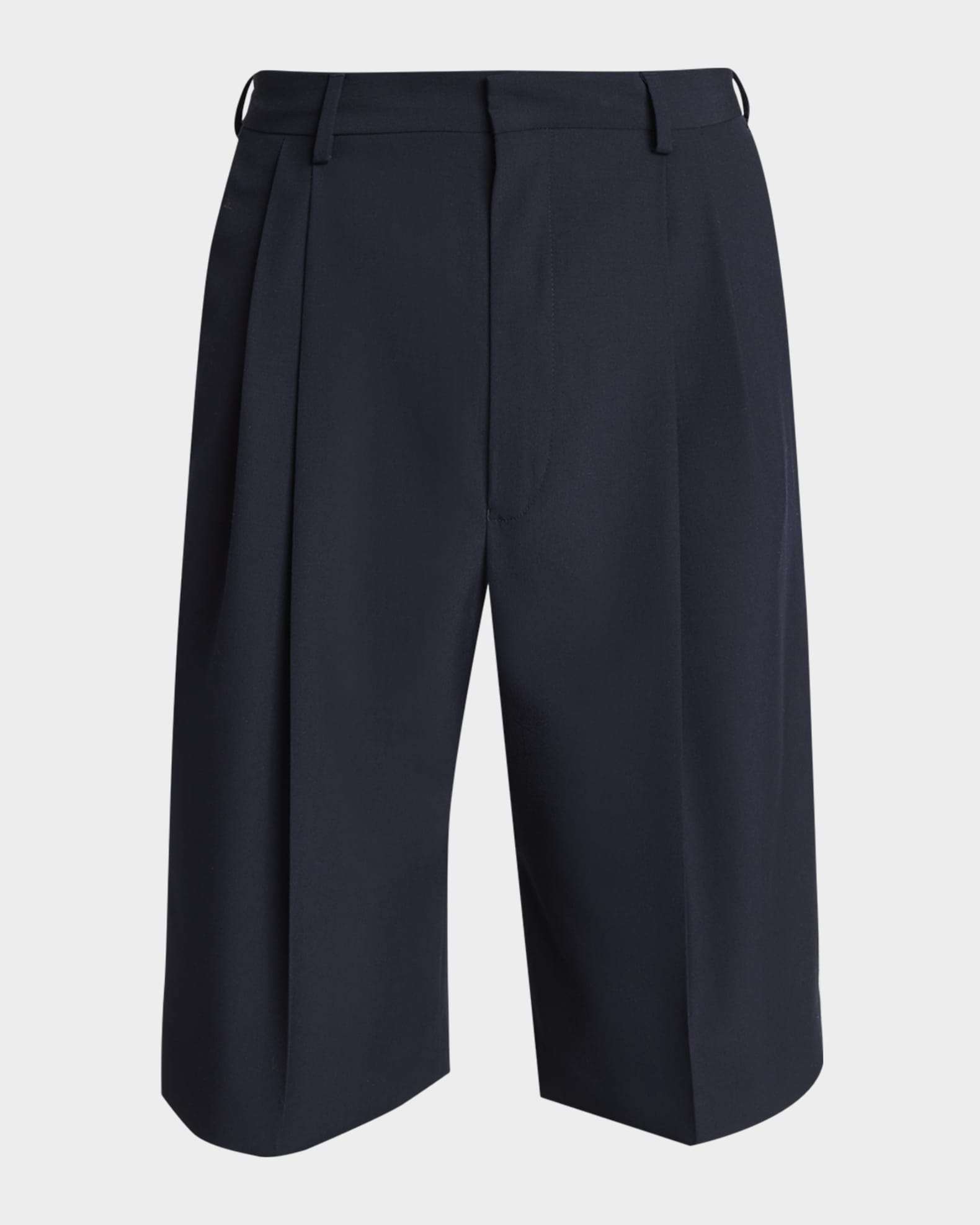 Dries van noten 7部丈 slacks shorts 本人期 Dries Van Noten Men's Panrom Relaxed Fit Double-Pleated Shorts