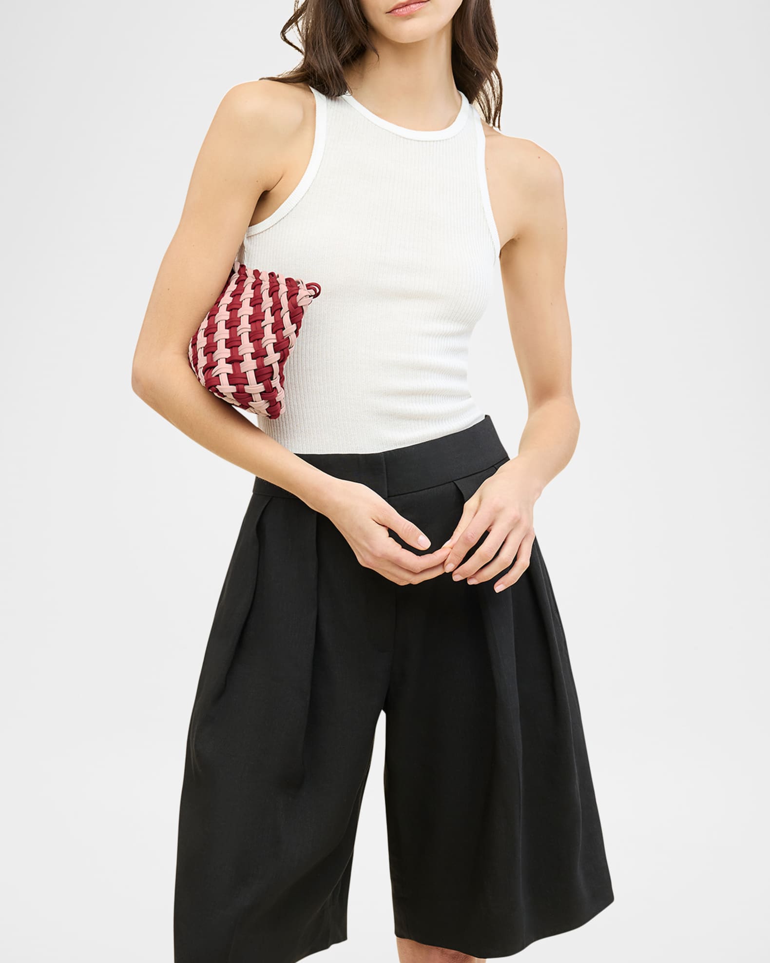 Gigi Small Woven Clutch Bag 1