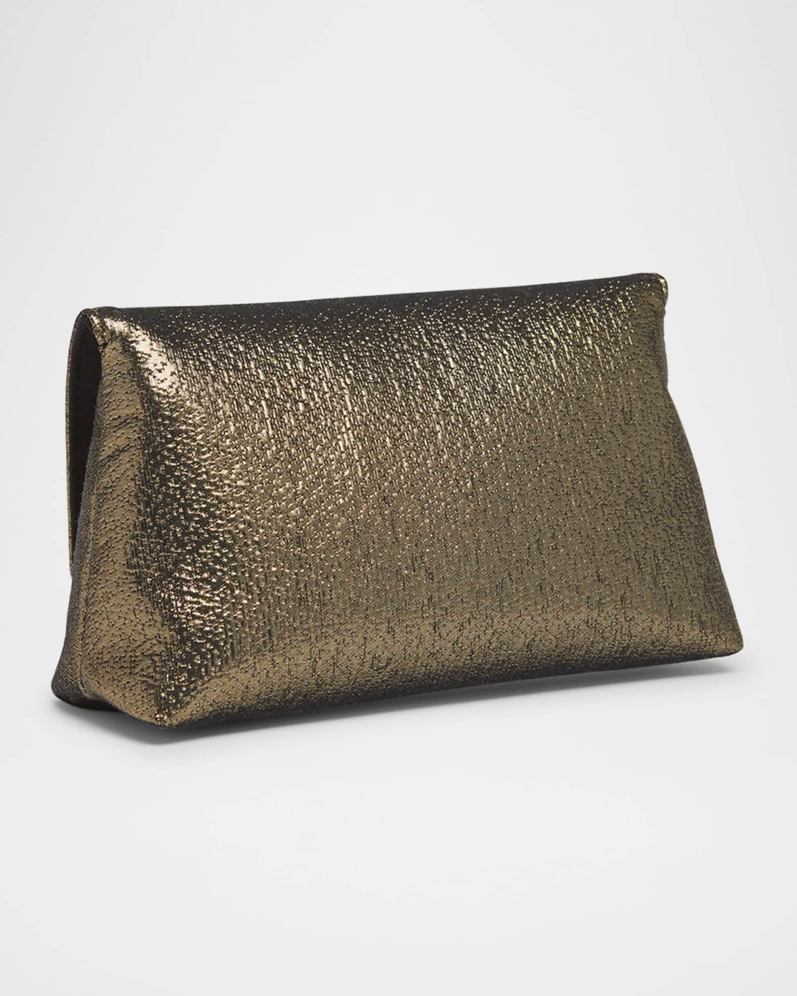 TOM FORD Nobile Mini Clutch Bag in Laminated Fabric | Neiman