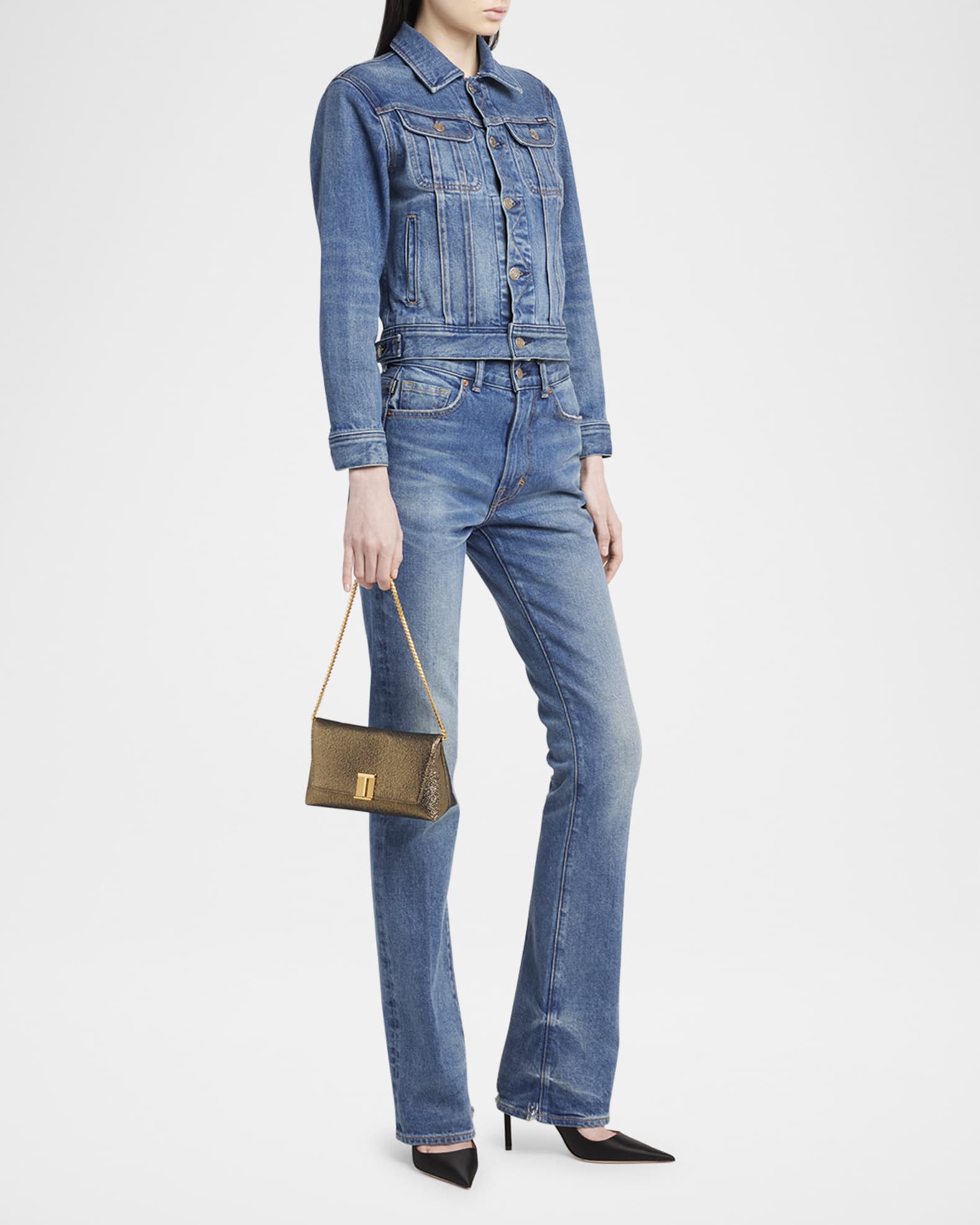 【関税＆送料込み】Tom Ford 'Nobile' llic Mini Bag With TOM FORD Nobile Mini Clutch Bag in Laminated Fabric | Neiman