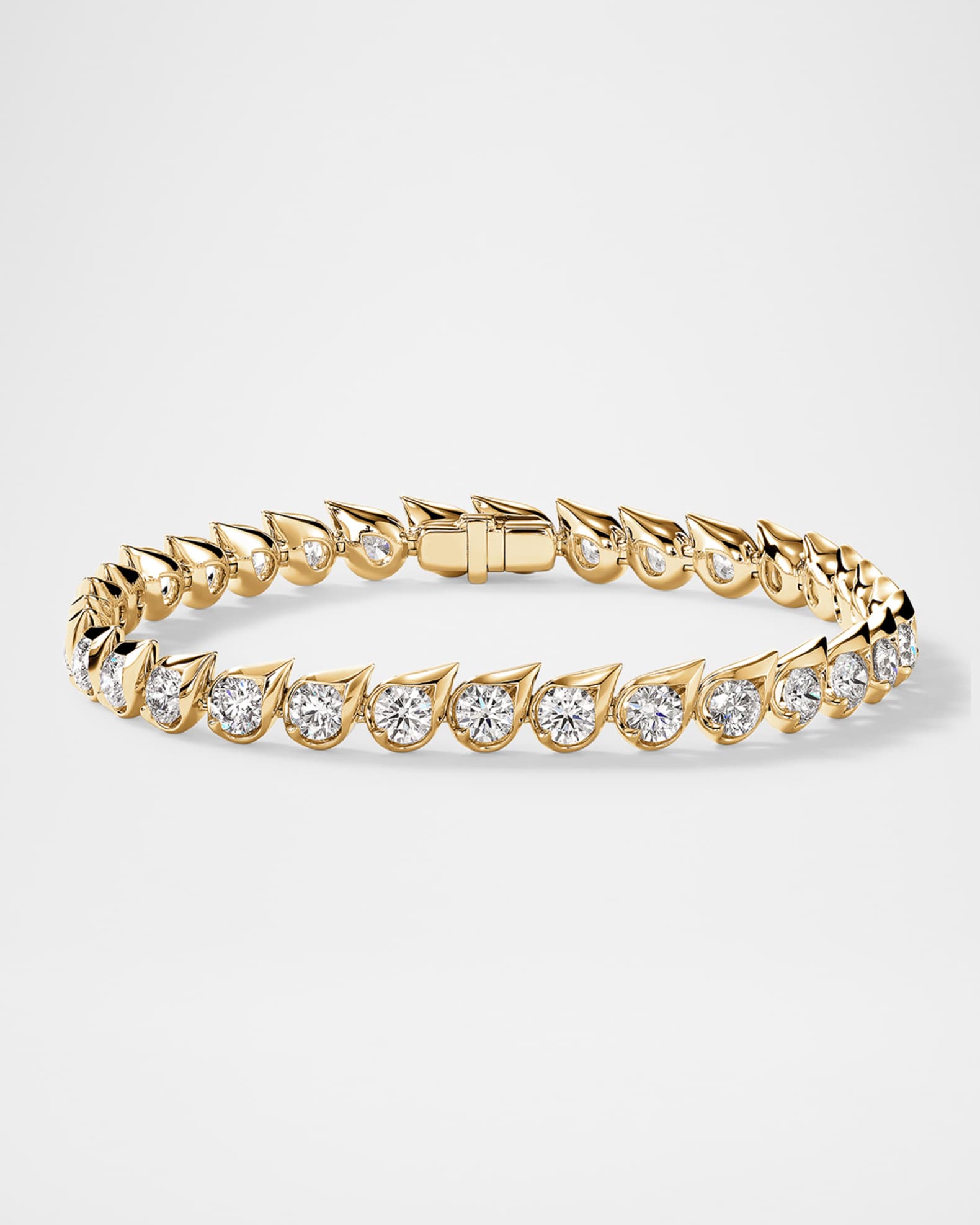 18K Yellow Gold LU Diamond Droplet Bracelet 0