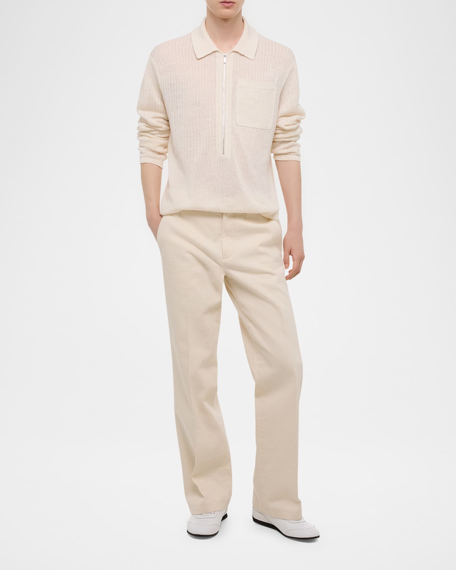 Men's Fine-Gauge Knit Polo Shirt 1