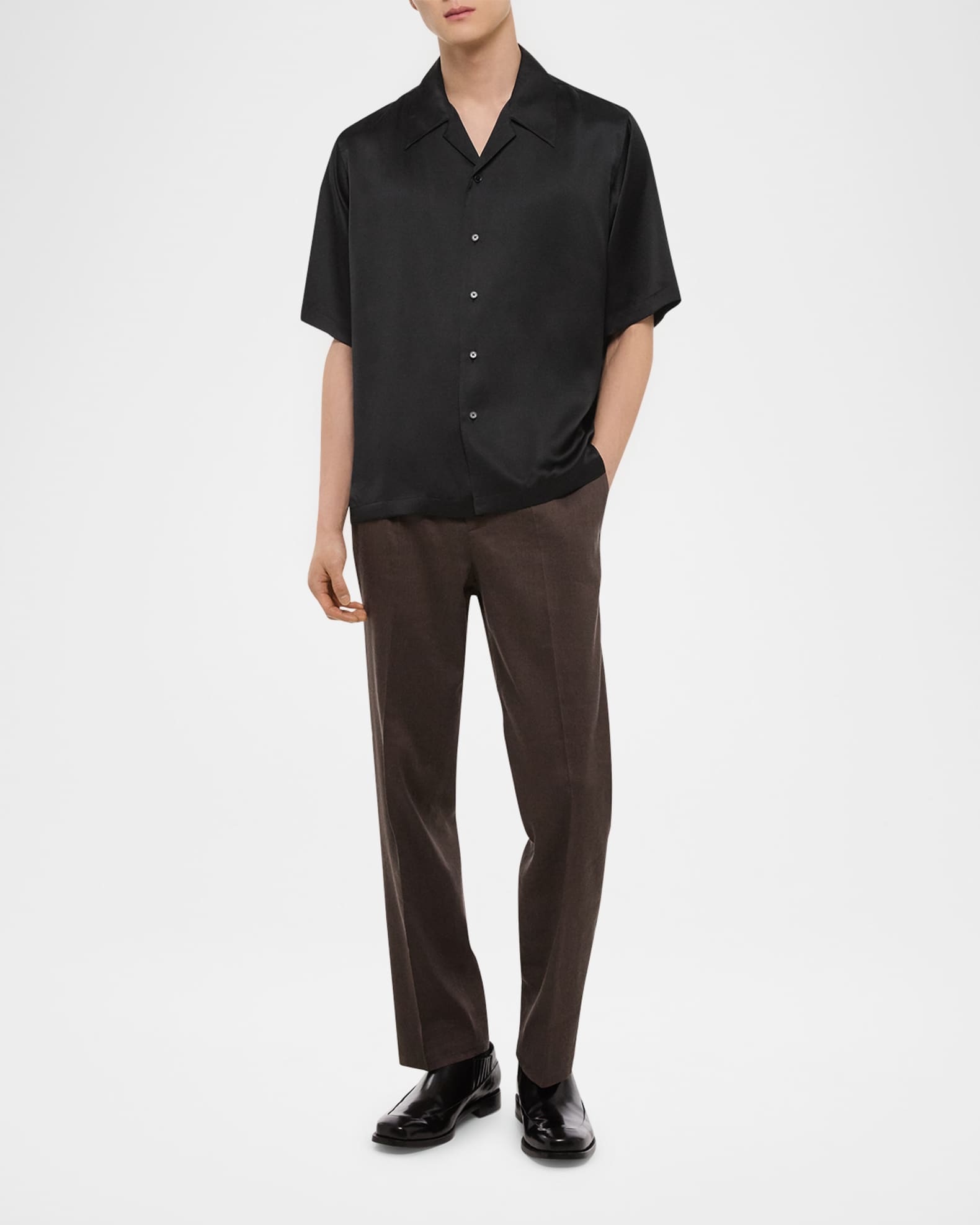 Men's Boxy Silk Camp Shirt 1