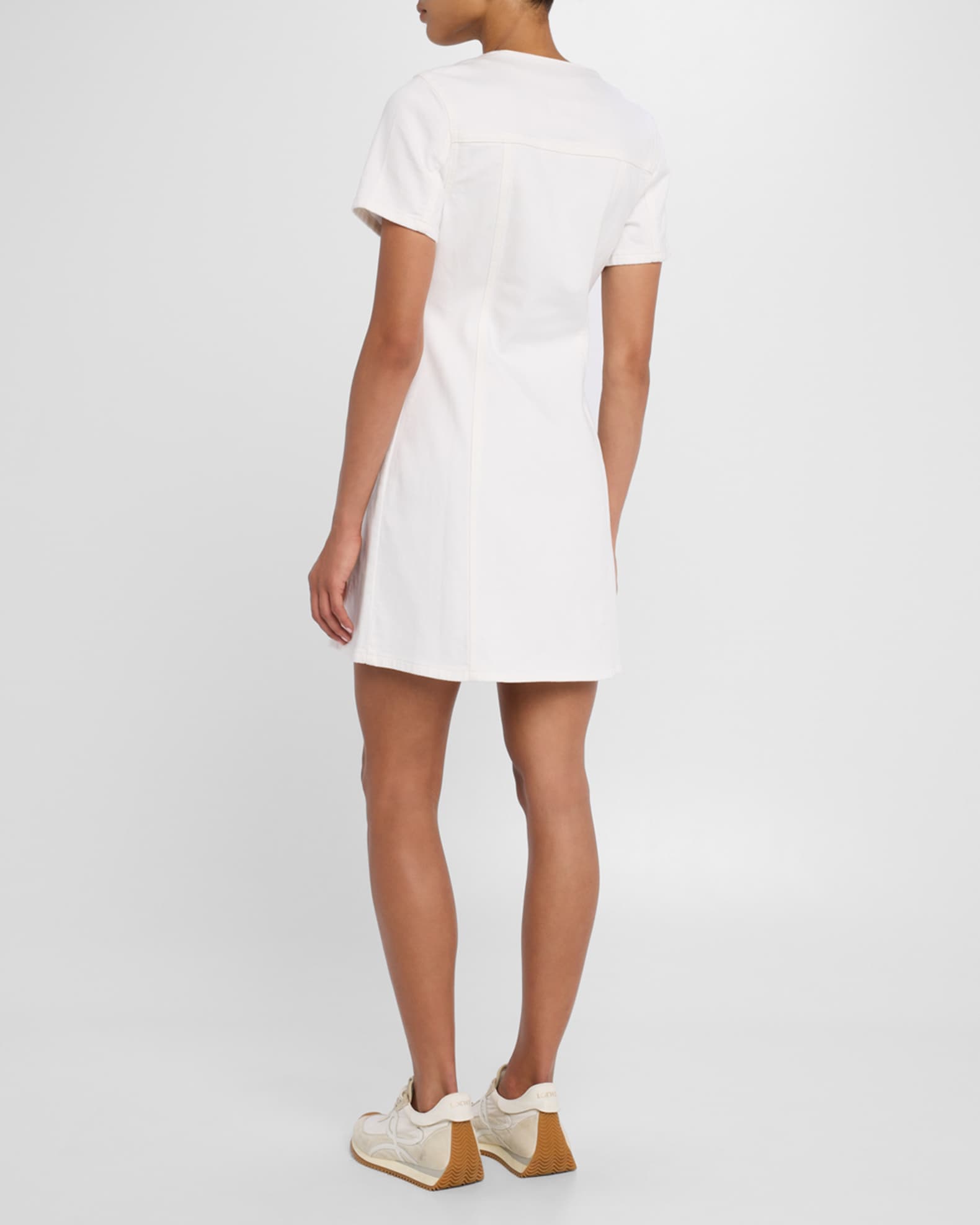 white christmas dresses Darling Daze Denim Mini Dress in White M / White main image 1