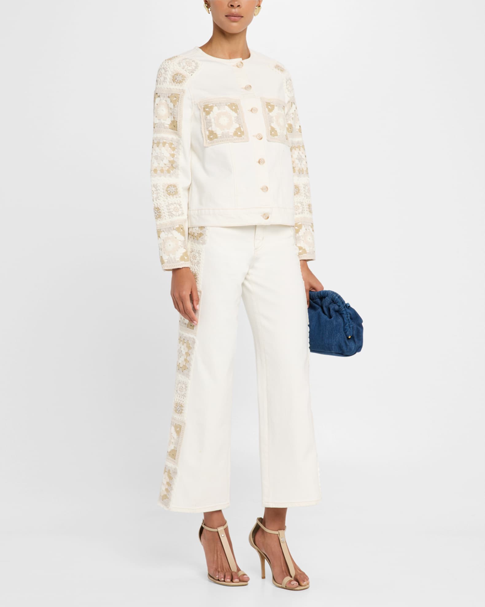 Lido Crochet Denim Jacket  1