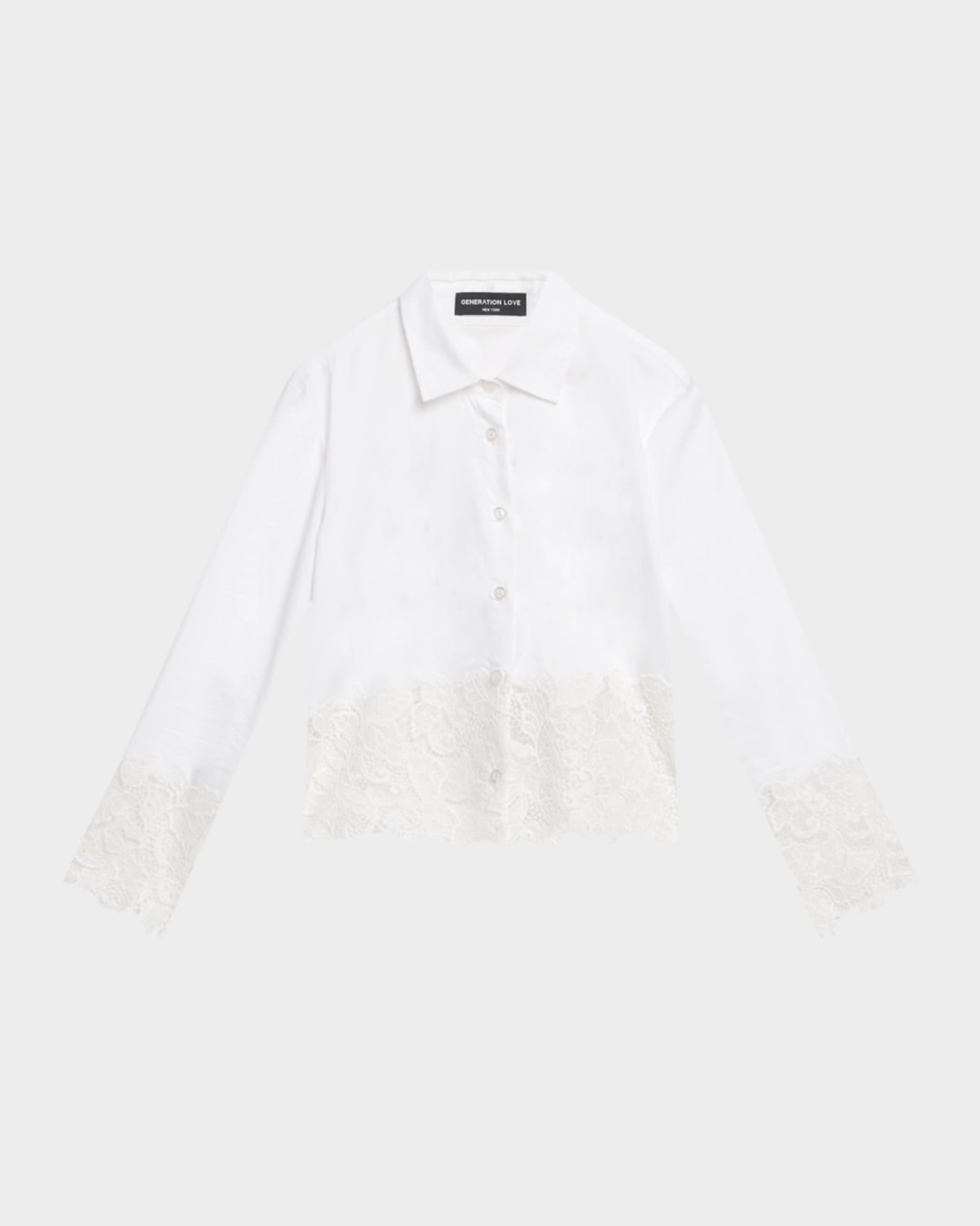 Issa Lace Combo Shirt 0