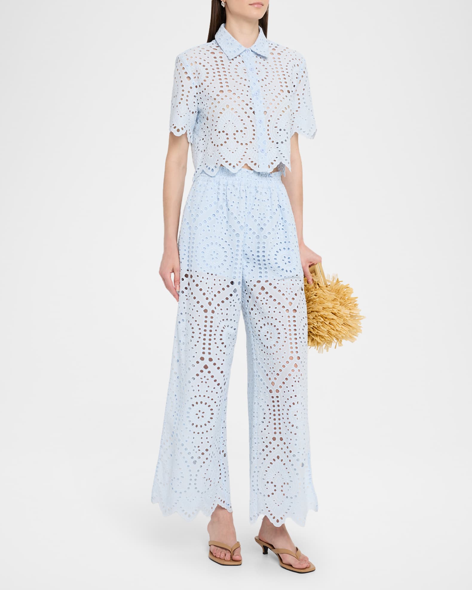 Dubois Cropped Eyelet Shirt 1