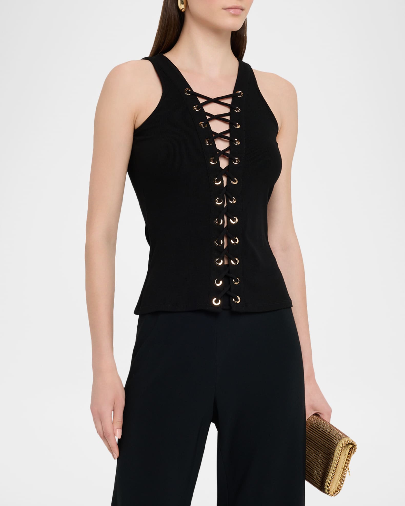 トップス lace up design no sleeve tops Generation Love Rashelle Sleeveless Lace-Up Top | Neiman Marcus