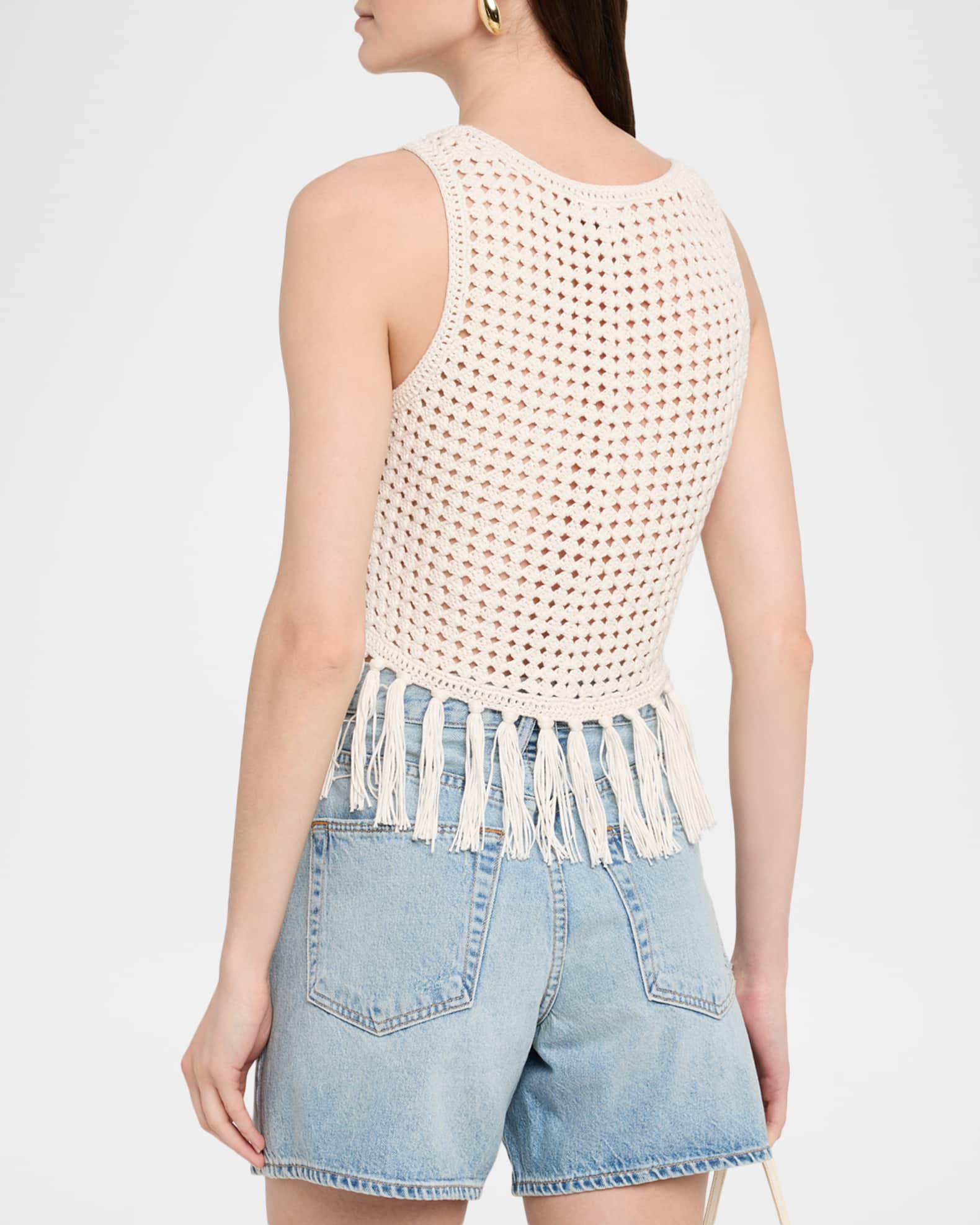 Generation Love Ginger Embellished Crochet Fringe Tank Top