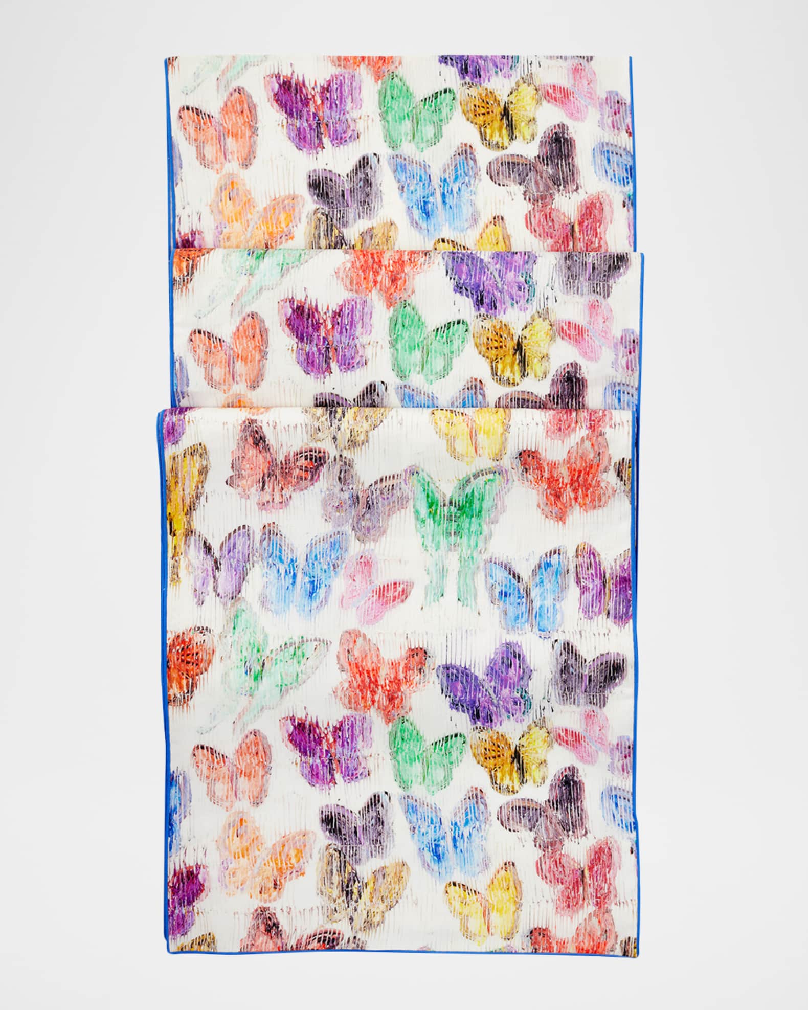 Spring Butterflies Reversible Linen Table Runner, 15" x 108" 0