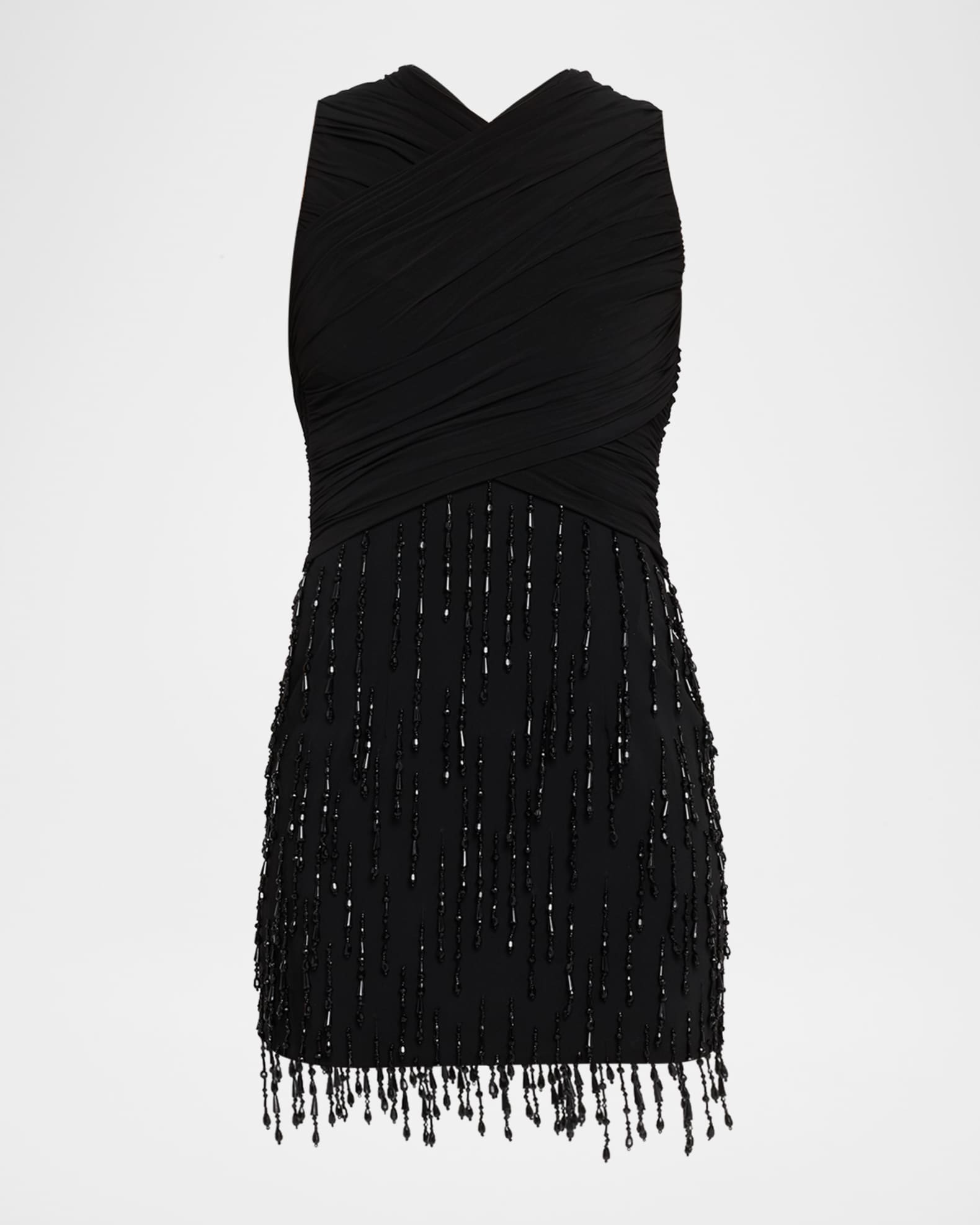 Embellished Crisscross Mini Dress 0