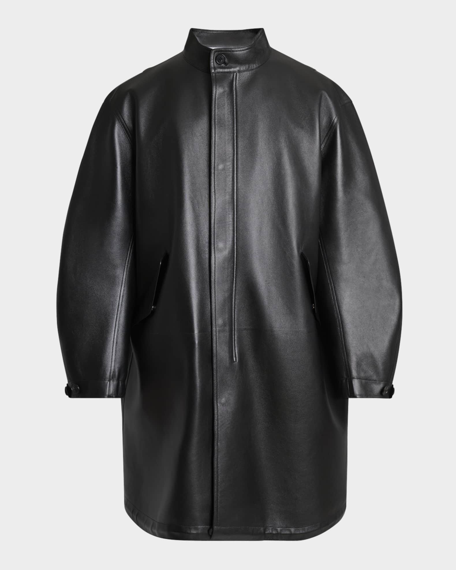 Men's Leather Fishtail Parka  0