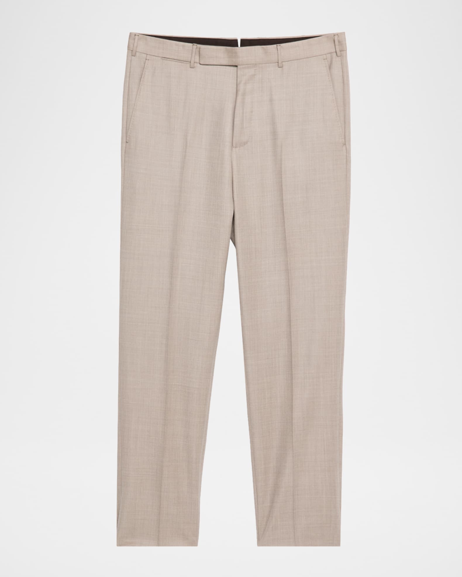 Men's Cavalry Twill Sharkskin Flat-Front Trousers 0