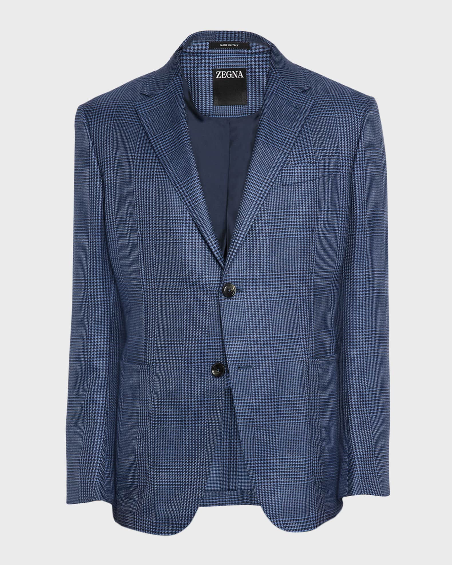 Men's Cashmere and Silk Prince Of Wales Sport Coat 0