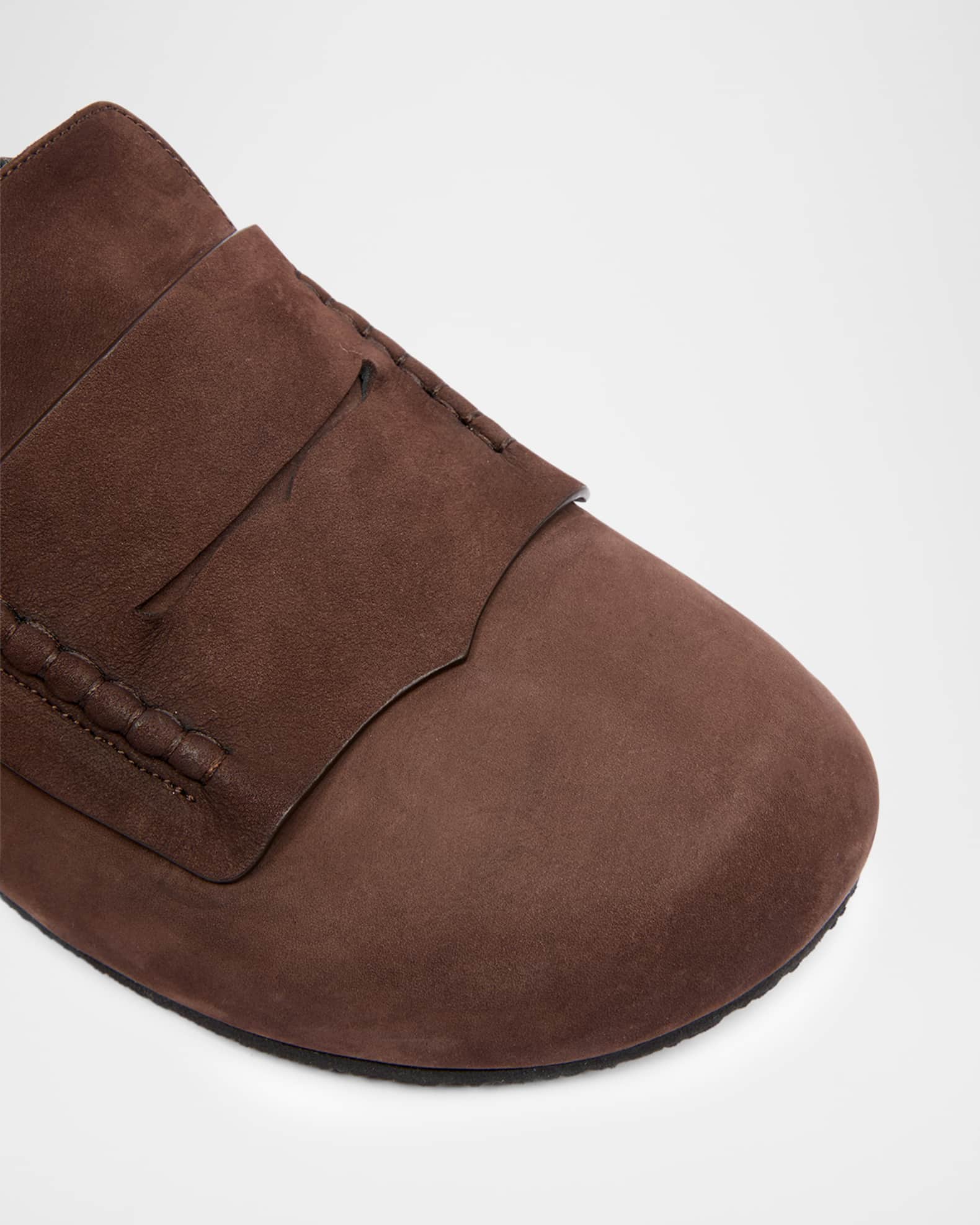 Jacquemus Men's Les Moccasin Suede Mules | Neiman Marcus
