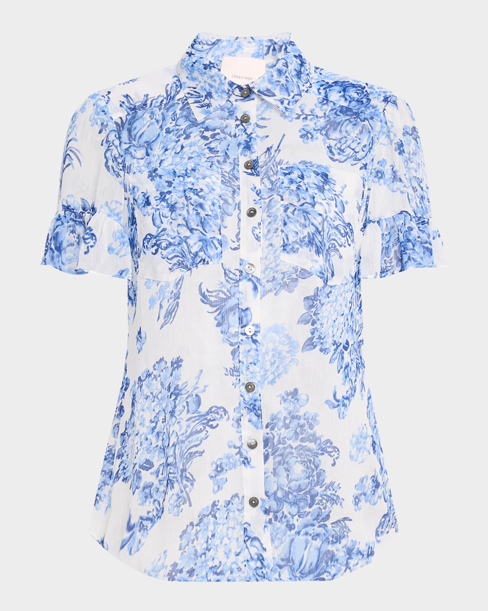 Lyra Costal Bouquet Short-Sleeve Top 0